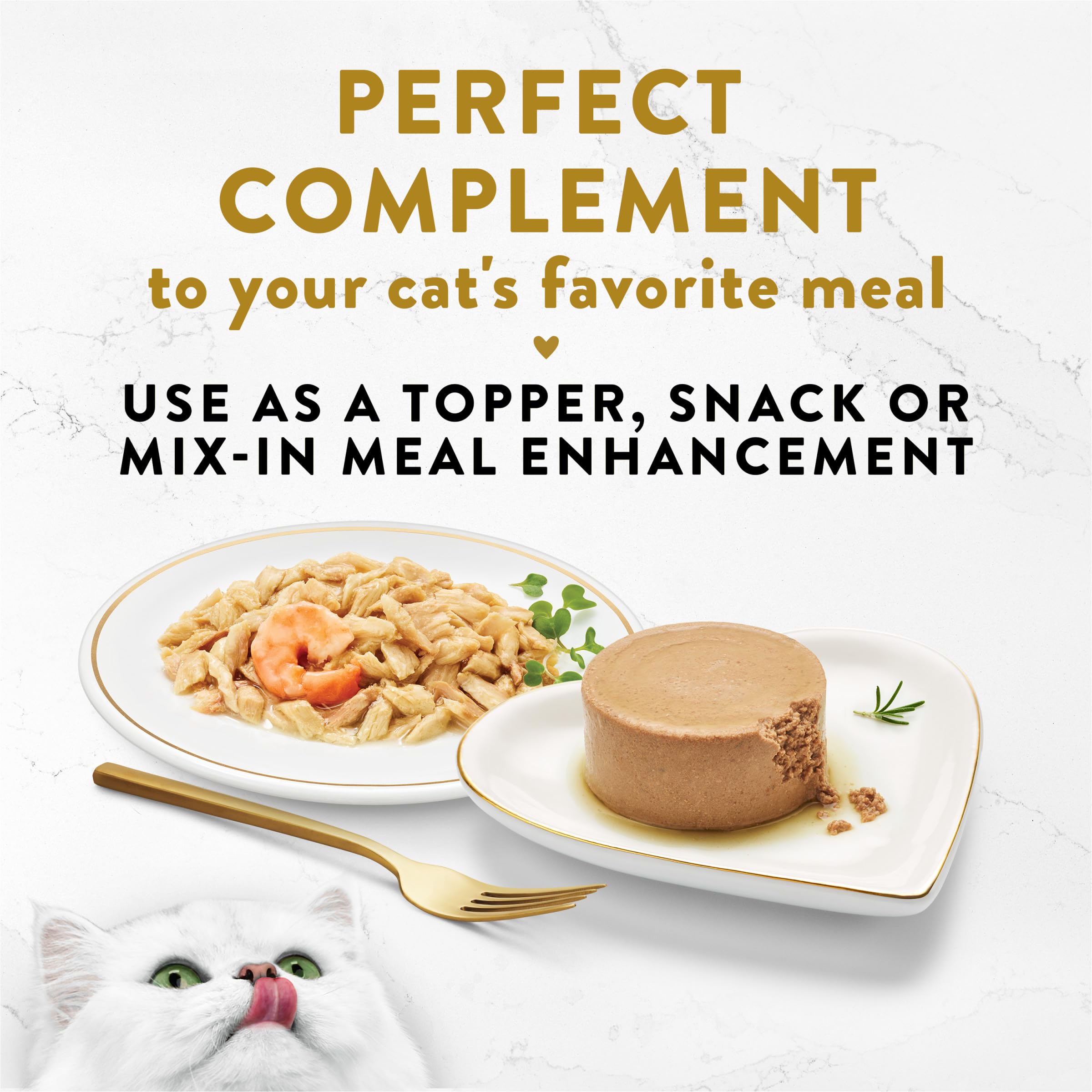 Purina Fancy Feast Lickable Appetizers Grain Free Wet Cat Food Topper Ocean Fish Appetizer with a Shrimp Cat Food Topper - (Pack