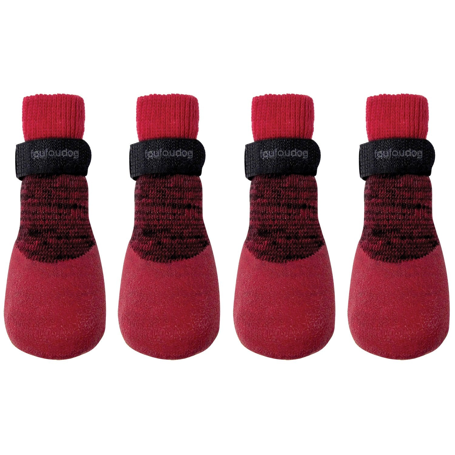 FouFou Dog 82542 2017 Rubber Dipped Socks, Small, Red