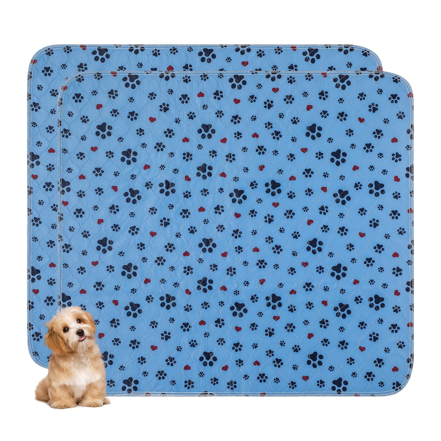 Washable Pee Pads For Dogs,2 Pack Extra Large 34''X36'' Super Absorbent Reusable Puppy Pads,Non-Slip 100% Waterproof Dog Pee Pad