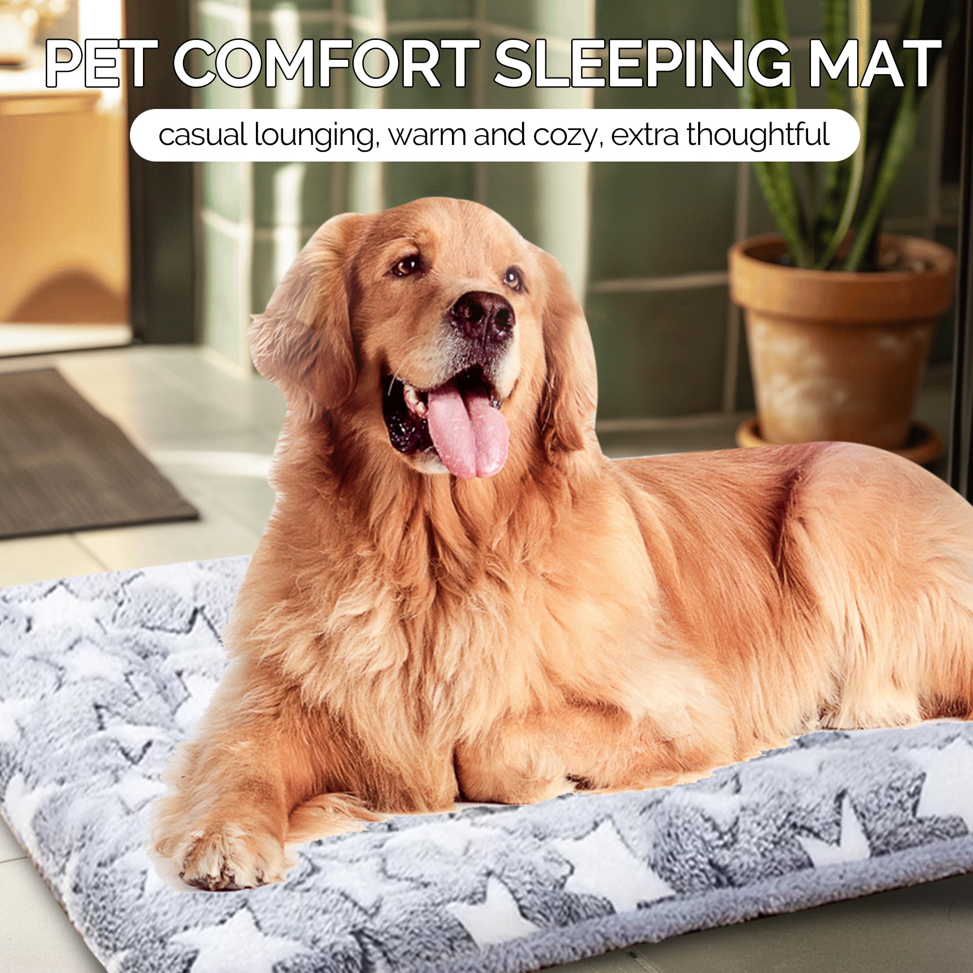 Dog Bed Mat - Dog Crate Pad - Reversible Dog Mat For Pet Comfort - Soft Bed Crate Pads With Dual-Sided Design For All Seasons -
