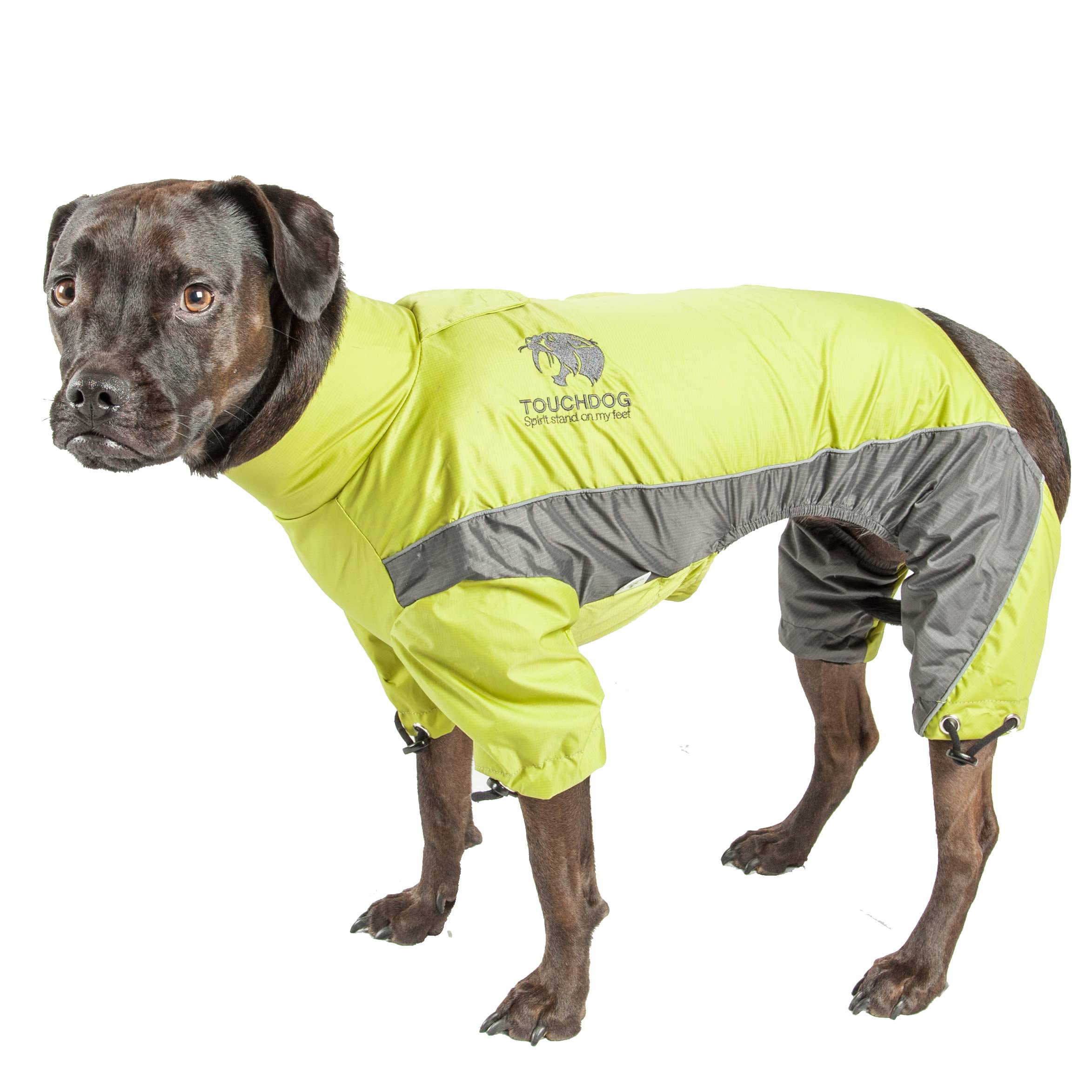 TOUCHDOG Quantum-Ice Full Body Bodied Adjustable and 3M Reflective Pet Dog Coat Jacket w/ Blackshark Technology, Large, Light