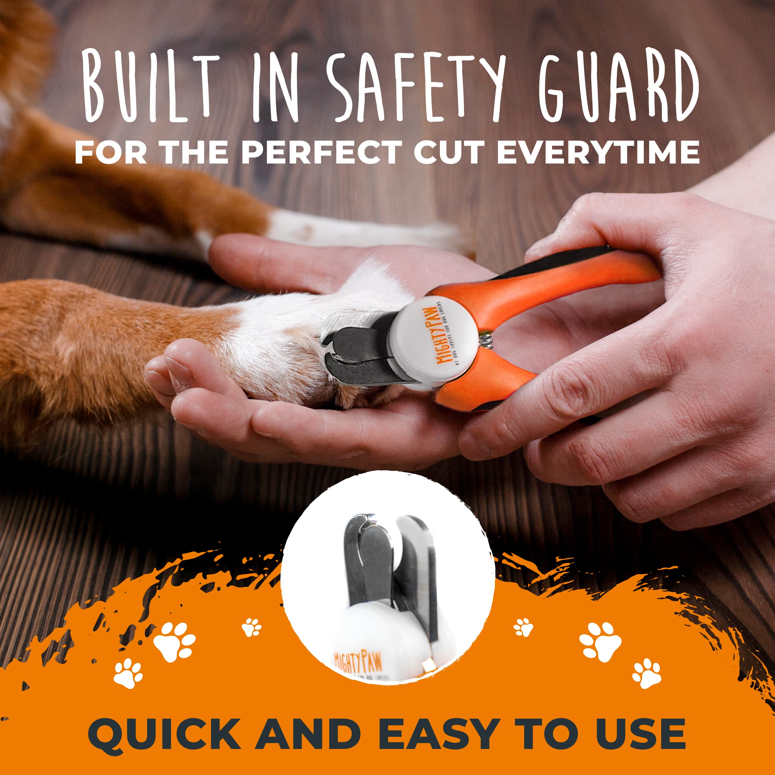 Mighty Paw Dog Nail Clippers | Pet Claw Trimmers & File Grooming Set With A Built-In Safety Guard To Avoid Cutting Too Short. Sh