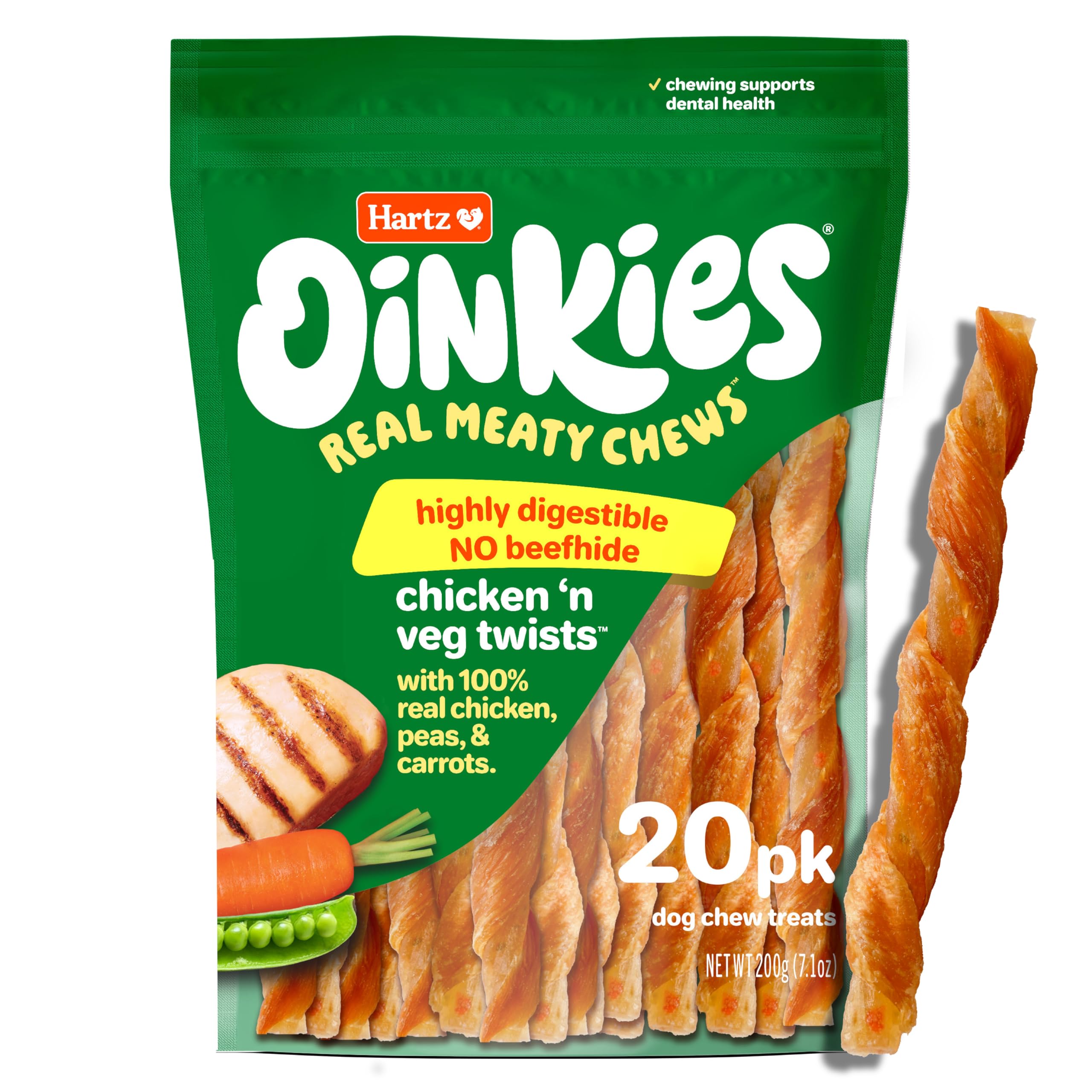 Oinkies Chicken n Veg Twists, 20 Count