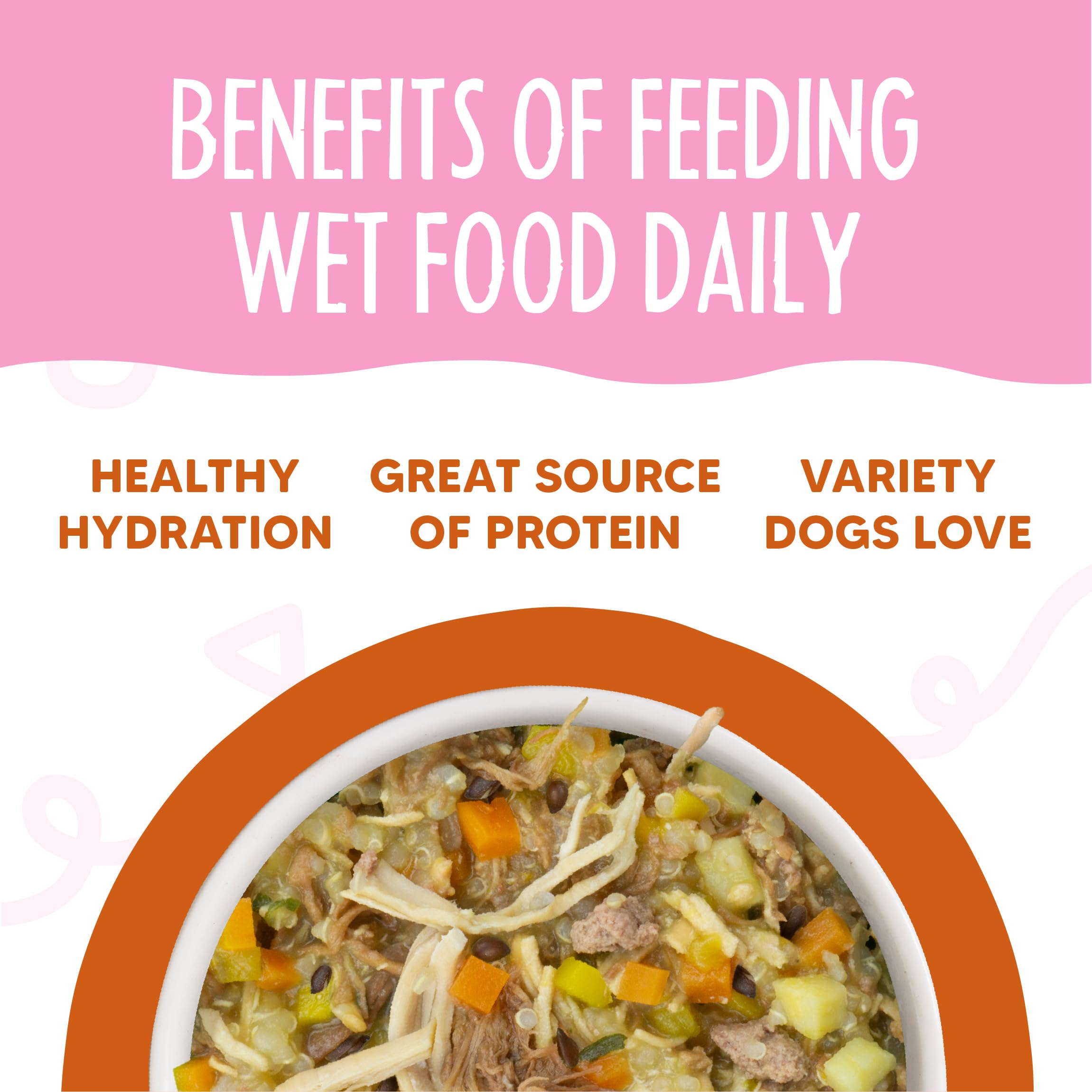 Weruva Meals n More Natural Wet Dog Food, Wok The Dog Plus Digestive Support, 3.5oz Cup (Pack of 12)