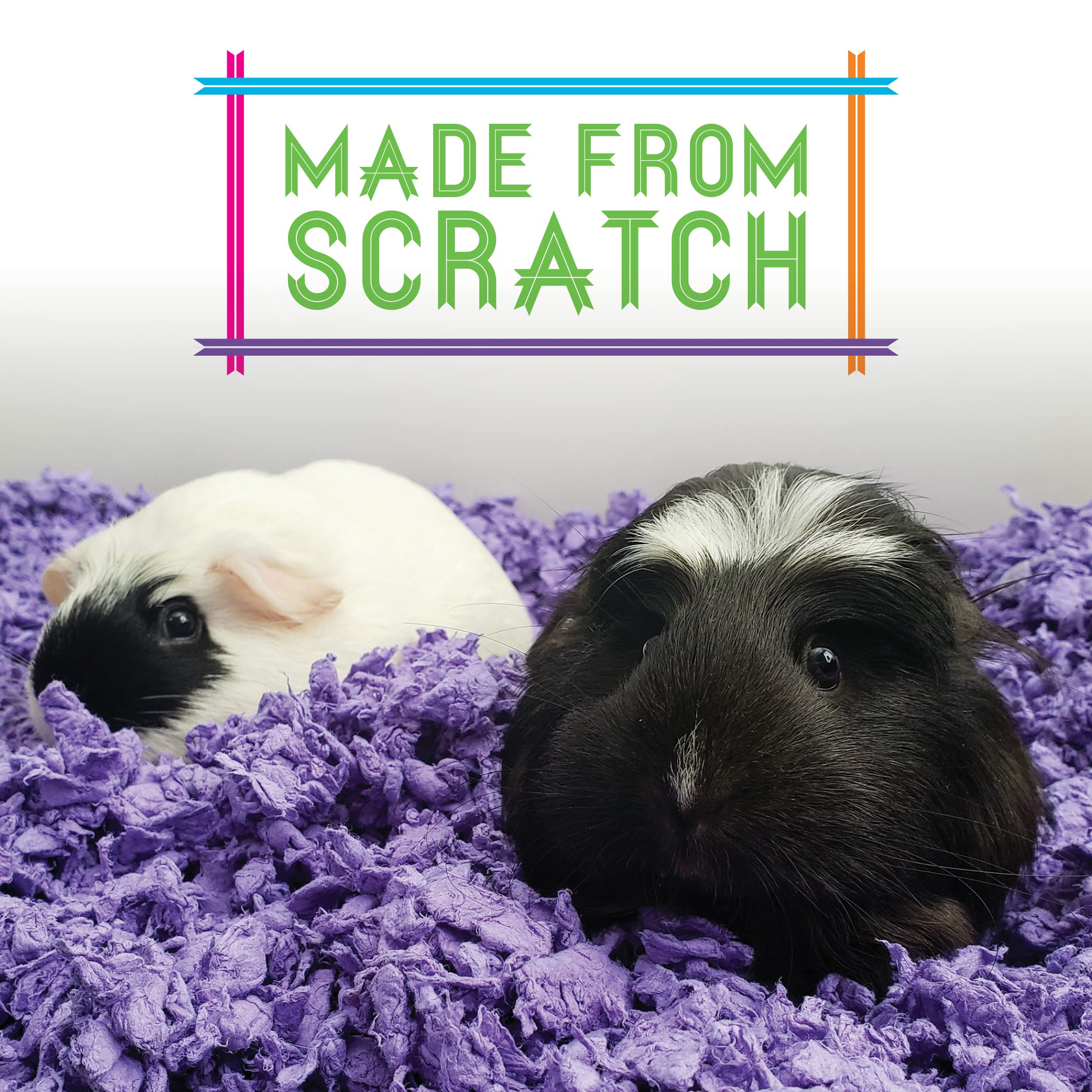 Carefresh 99% Dust-Free Playful Purple Natural Paper Small Pet Bedding With Odor Control, 50 L