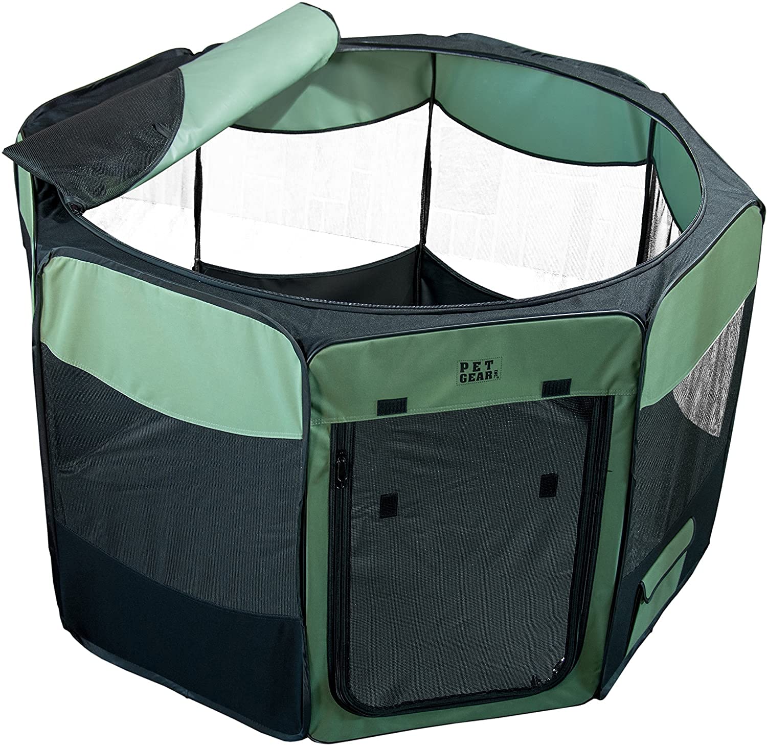 Pet Gear Travel Lite Portable Play Pen/Soft Crate With Removable Shade Top For Dogs/Cats/Rabbits, Easy-Fold + Built-In Stay Fold