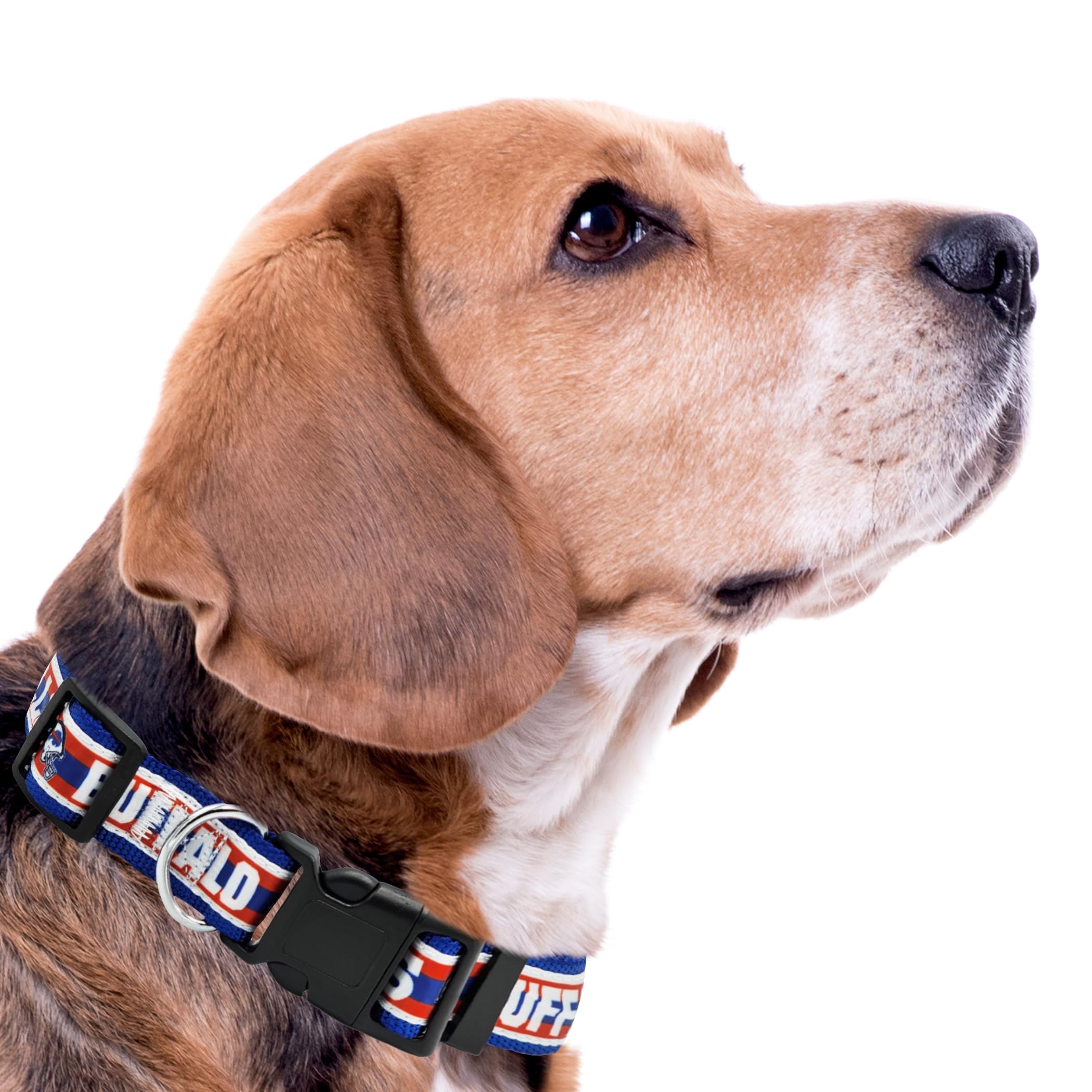 Pets First NFL Buffalo Bills Licensed PET COLLAR, Large - Heavy-Duty, Strong, and Durable Dog Collar. Available in 31 Football T