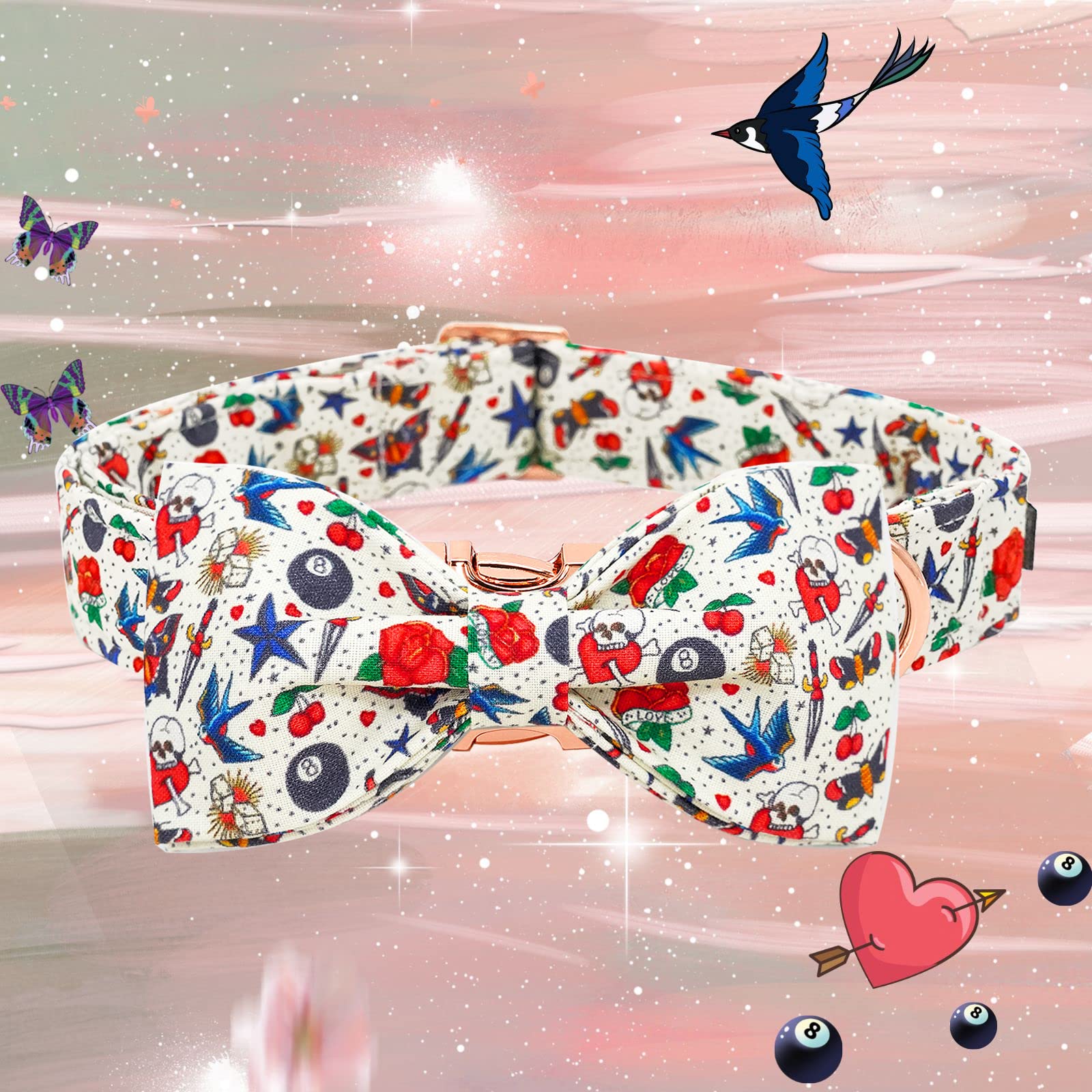 Elegant Little Tail Bowtie Collar - Customize For X-Small Dogs