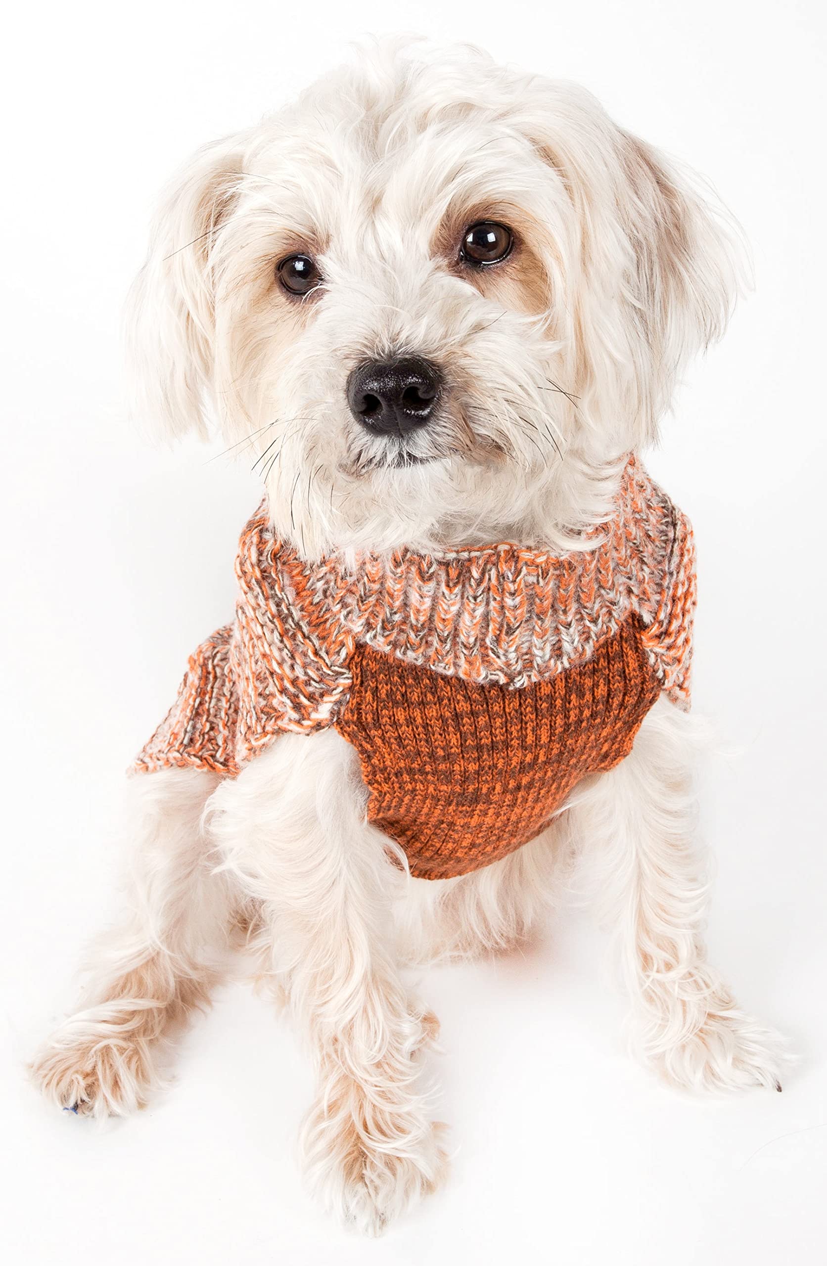 Pet Life ® Royal Bark Pet Sweater - Designer Heavy Cable Knitted Dog Sweater with Turtle Neck - Winter Dog Clothes Designed to Keep Warm