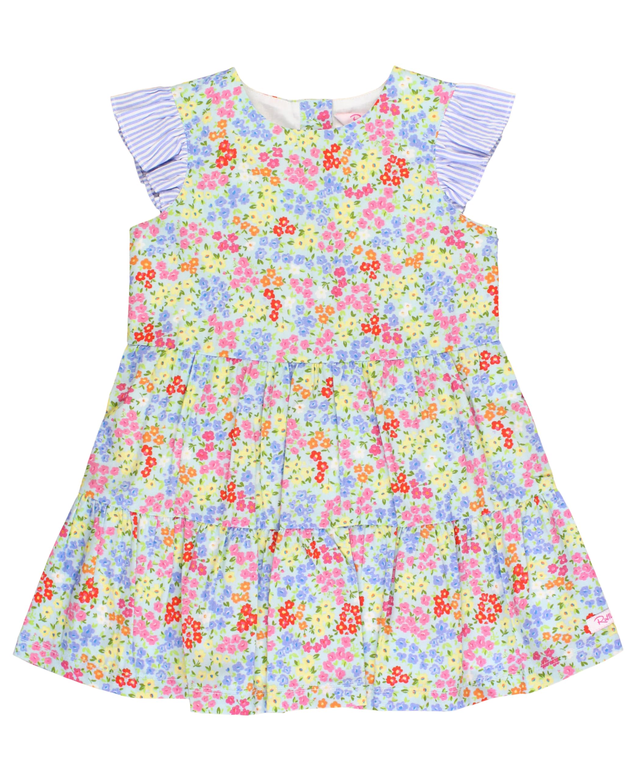 Rufflebutts Petaling Around Flutter Sleeve Tiered Dress - 6-12M