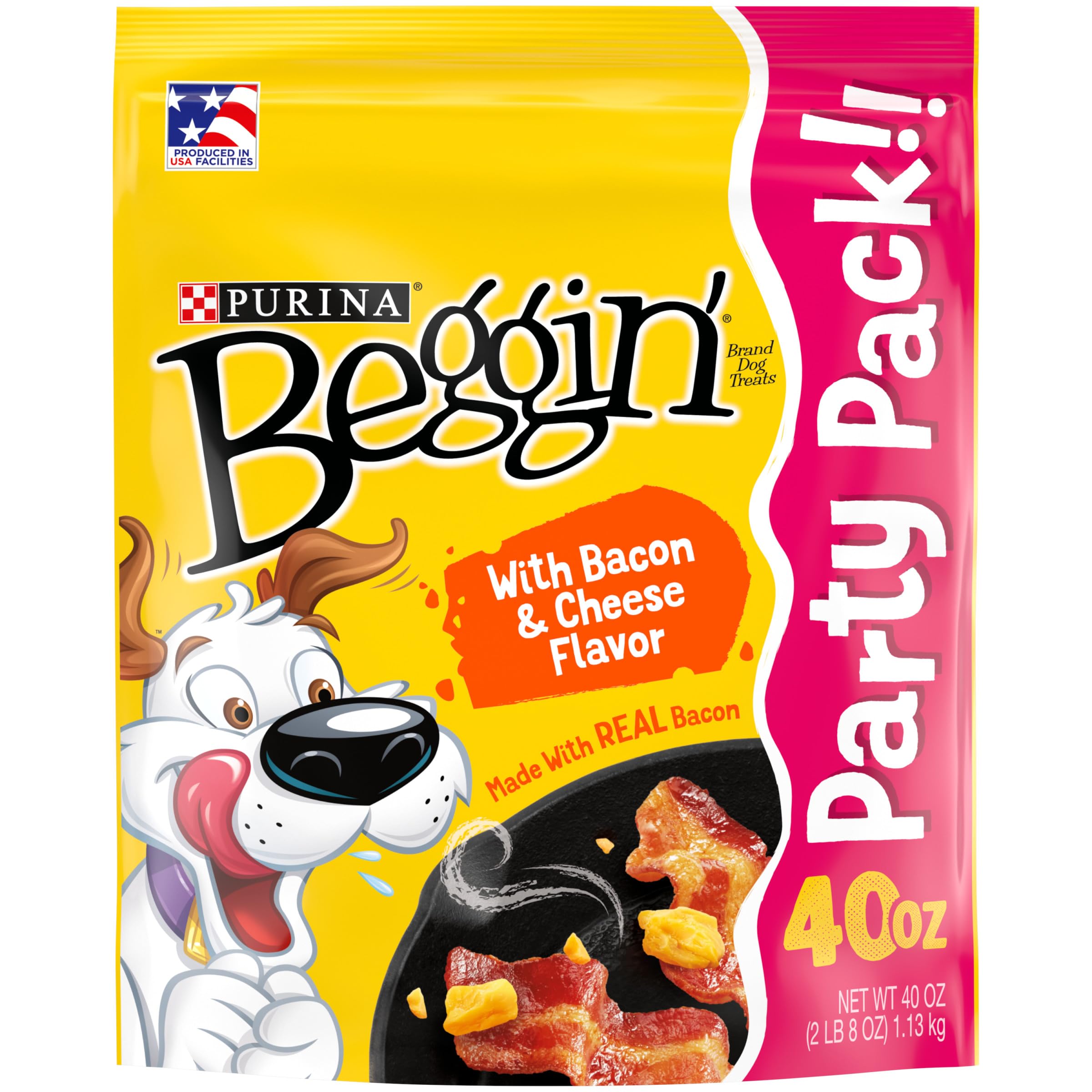 Purina Beggin Strips With Real Meat Dog Training Treats With Bacon and Cheese Flavors - 40 oz. Pouch