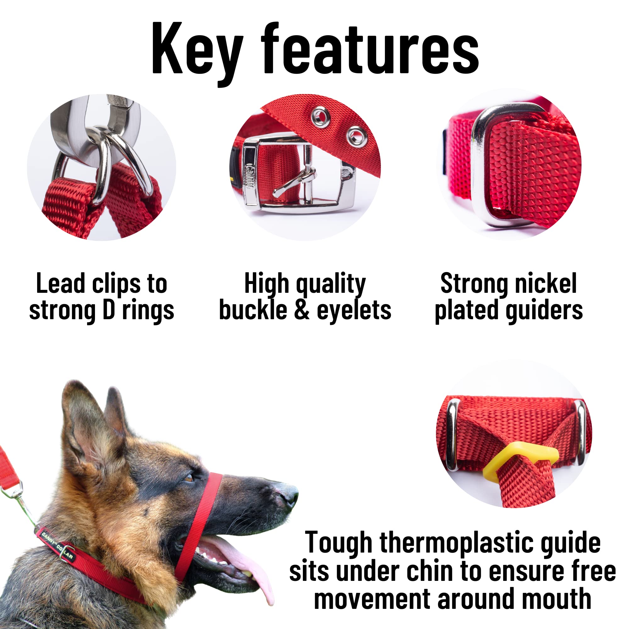 Canny Collar For Dog Training - The Kind, Safe And Comfortable No Pull Dog Collar, Train Your Dog Not To Pull On A Leash - Easy To Use Dog Training Headcollar For Enjoyable Walks - Black Size 3