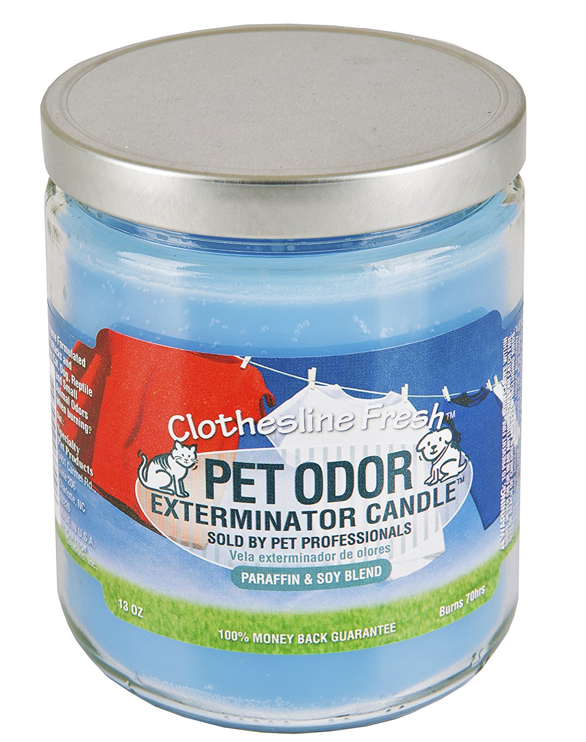 Pet Odor Exterminator Specialty Pet Products Clothesline Fresh 13 Oz Candle, 2-Pack