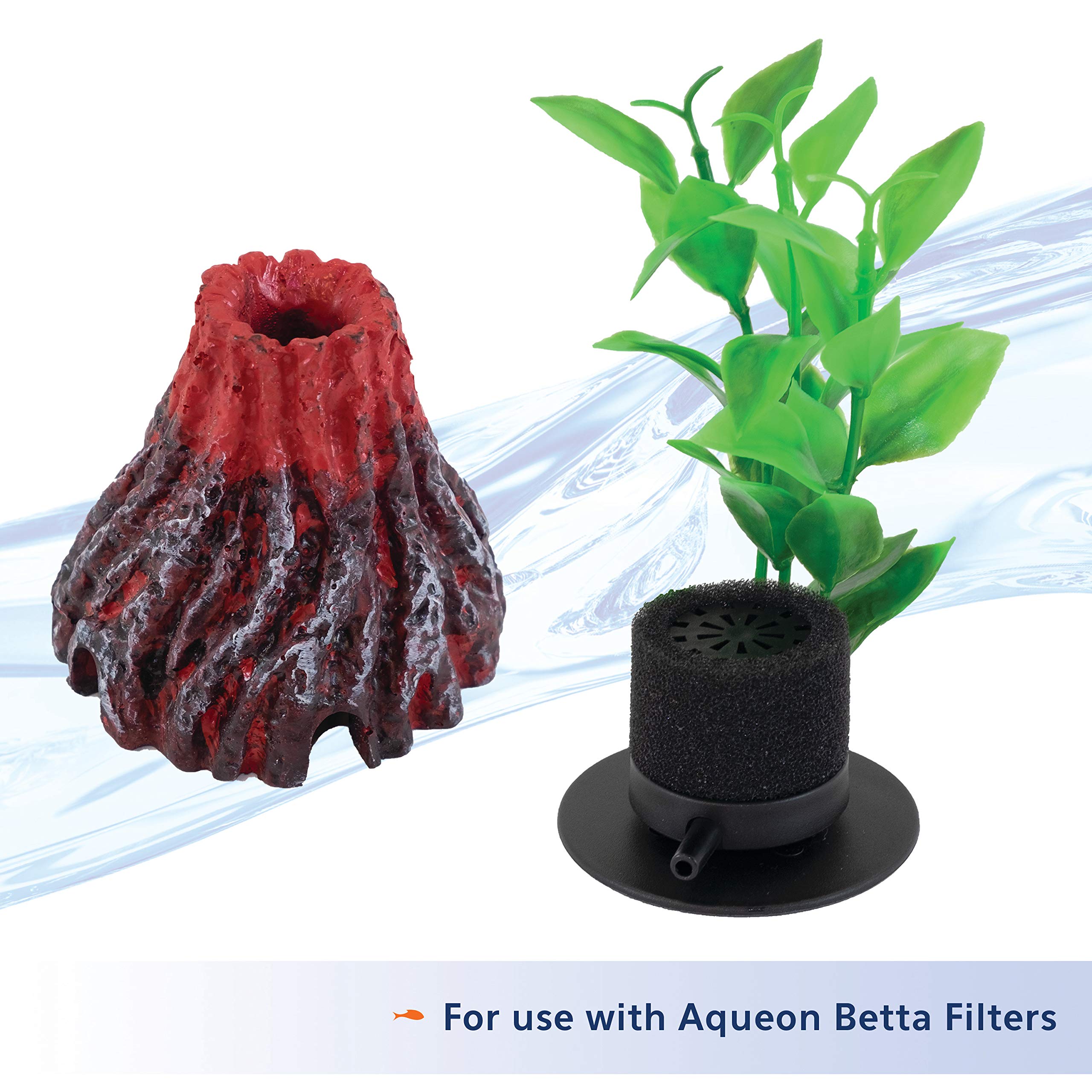Aqueon Betta Filter Cartridges, 2-Pack, Carbon Fiber, One Size, Model 100542352