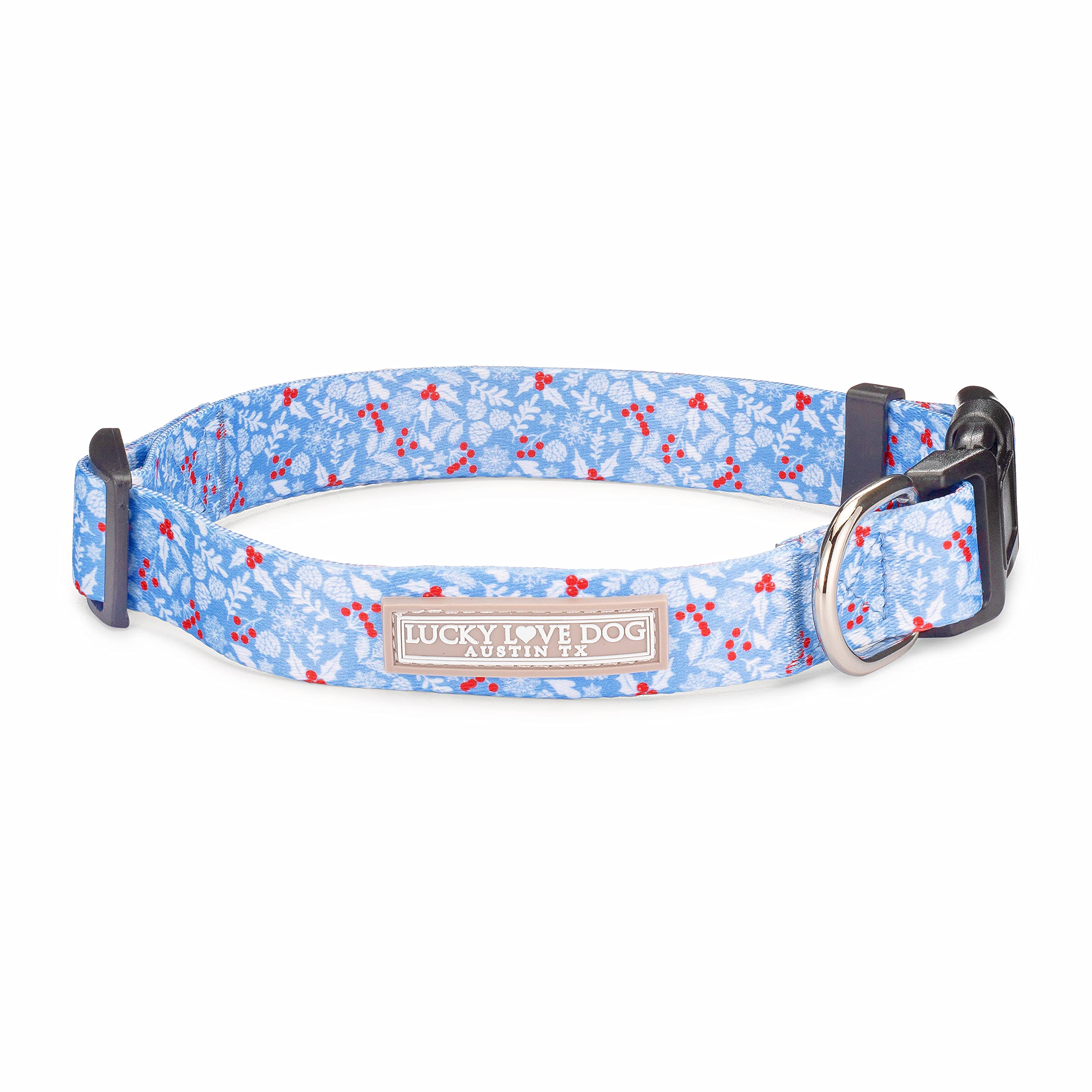 Lucky Love Dog Christmas Holiday Winter Dog Collars | Cute Colorful Comfortable Collar For Small Medium Large Dogs | Girl Boy Do