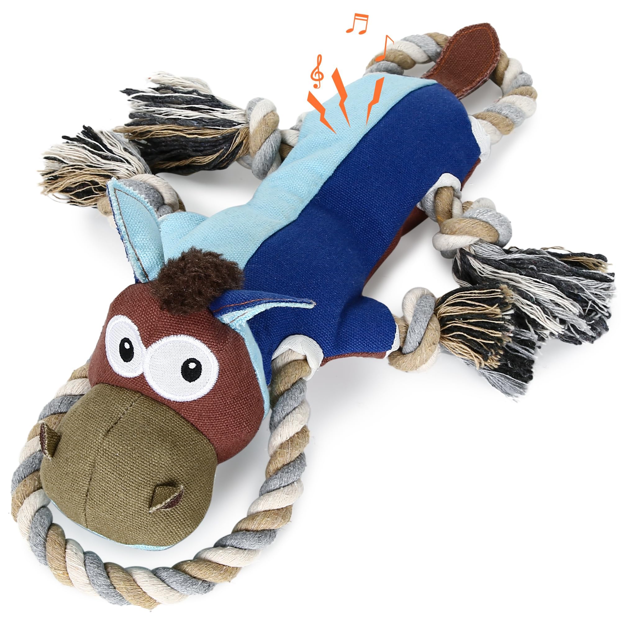 Iokheira Dog Toys For Aggressive Chewers,Tough Indestructible Dog Toys,Squeaky Dog Toys For Large Dogs,Durable Dog Chew Toys-Don
