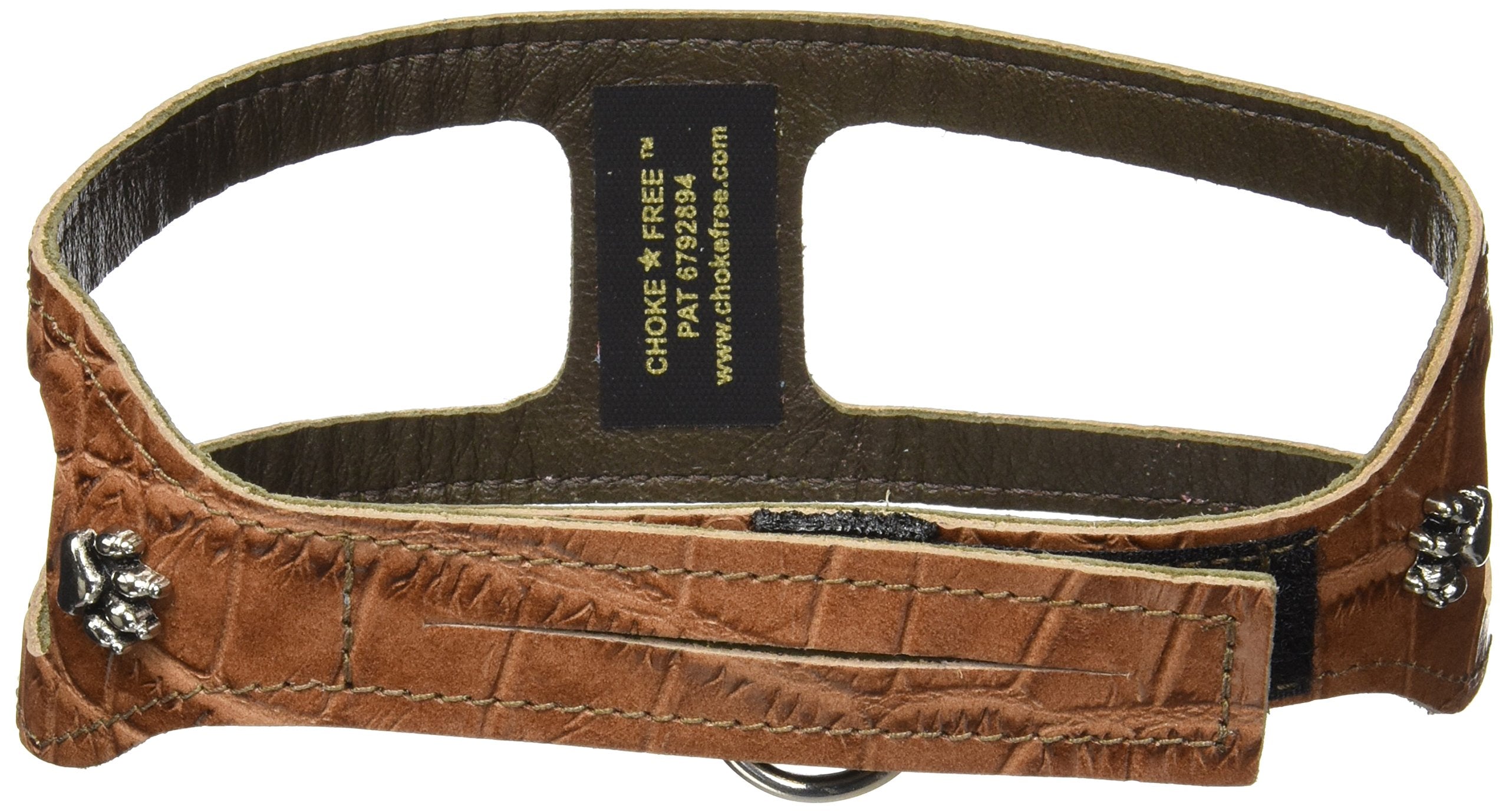Chokefree Pet Shoulder Collar, 15', Croco Mocha