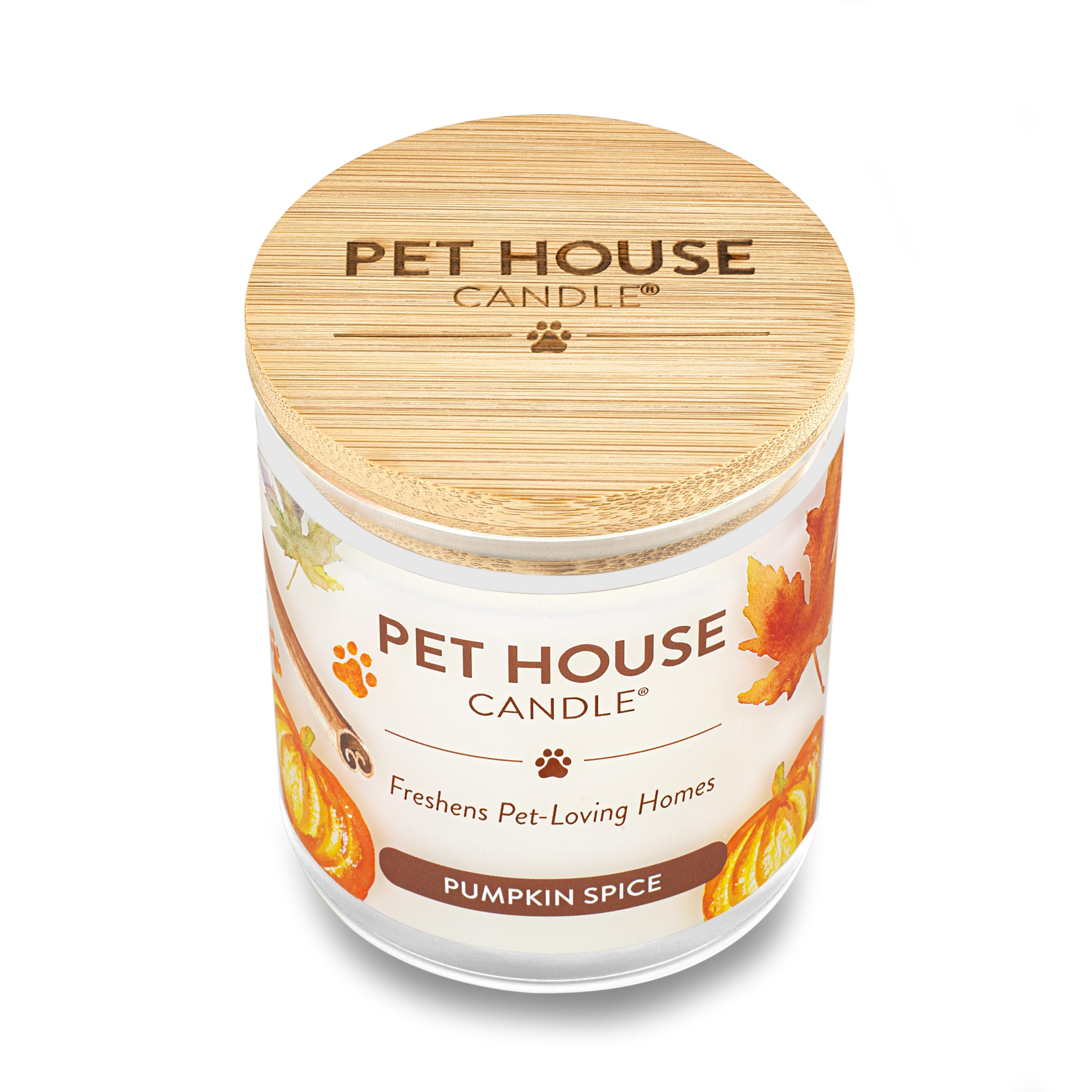 Pet Odor Candle, 9 OZ Pumkin Sented Candle for Home, Clean Burning Plant Based, 60 Hour Burn Time