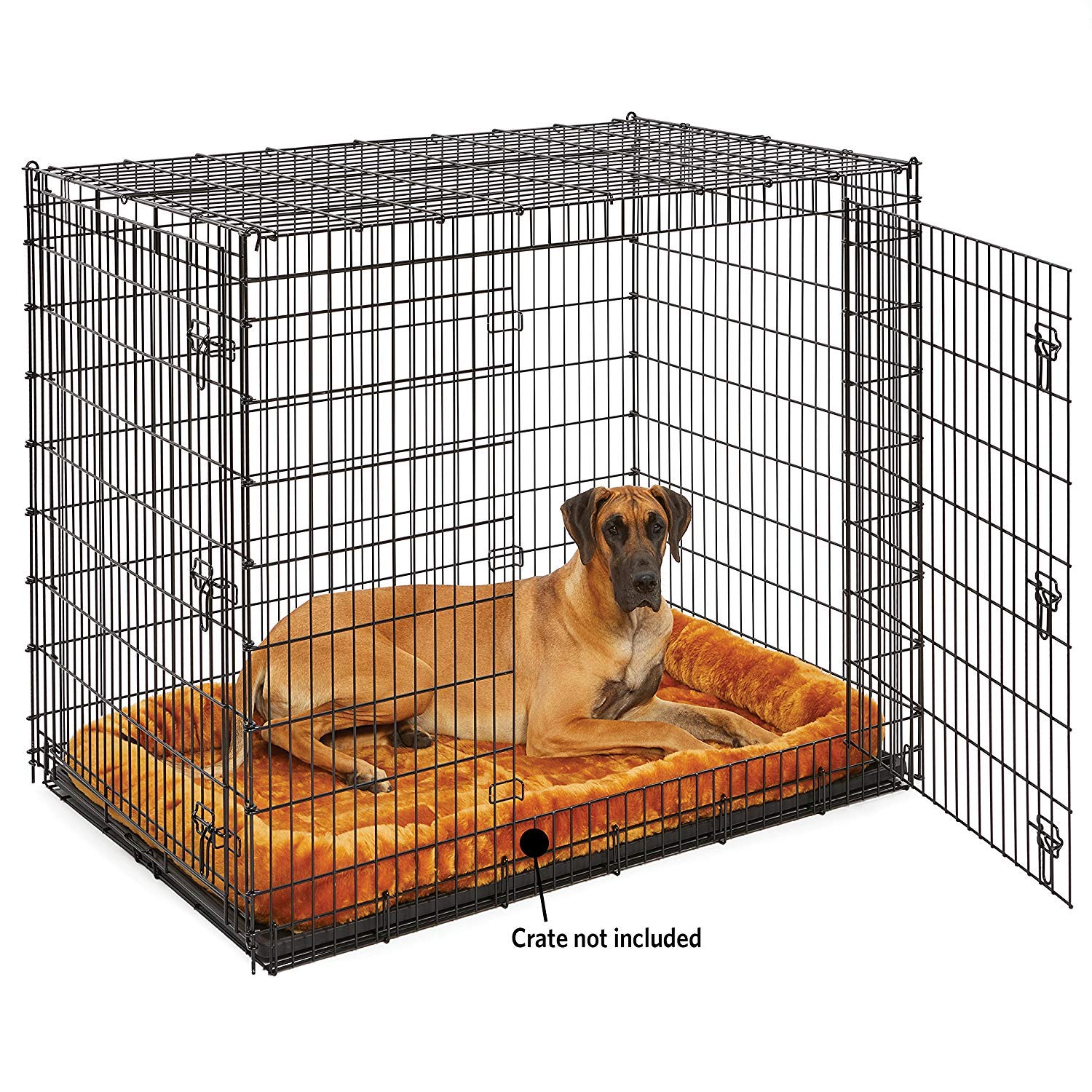 Midwest Homes For Pets Bolster Pet Bed For Dogs & Cats 54L-Inch Cinnamon Dog Bed Or Cat Bed W/ Comfortable Bolster | Ideal For Giant Dog Breeds (Great Dane / Mastiff) & Fits A 54-Inch Dog Crate