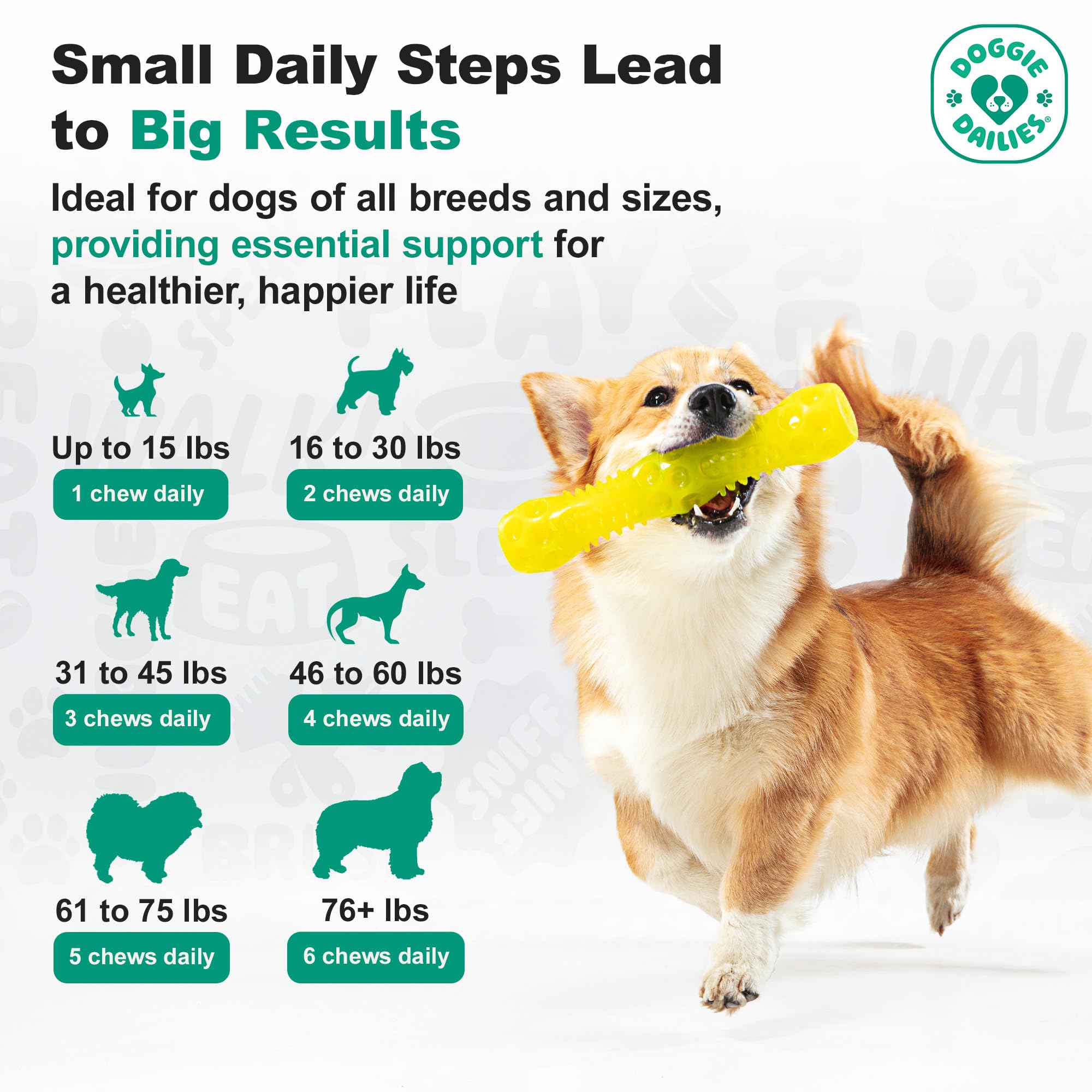 Doggie Dailies Glucosamine for Dogs - Joint Supplement for of All Breeds & Sizes - Hip and Joint Supplement - Premium Glucosamin