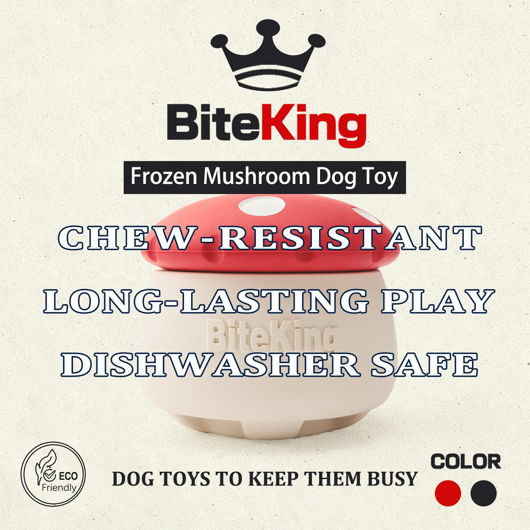 BiteKing Natural Rubber Long Lasting Interactive Dog Toys to Keep Them Busy, Freeze Enrichment Toys for Medium and Large Dogs -