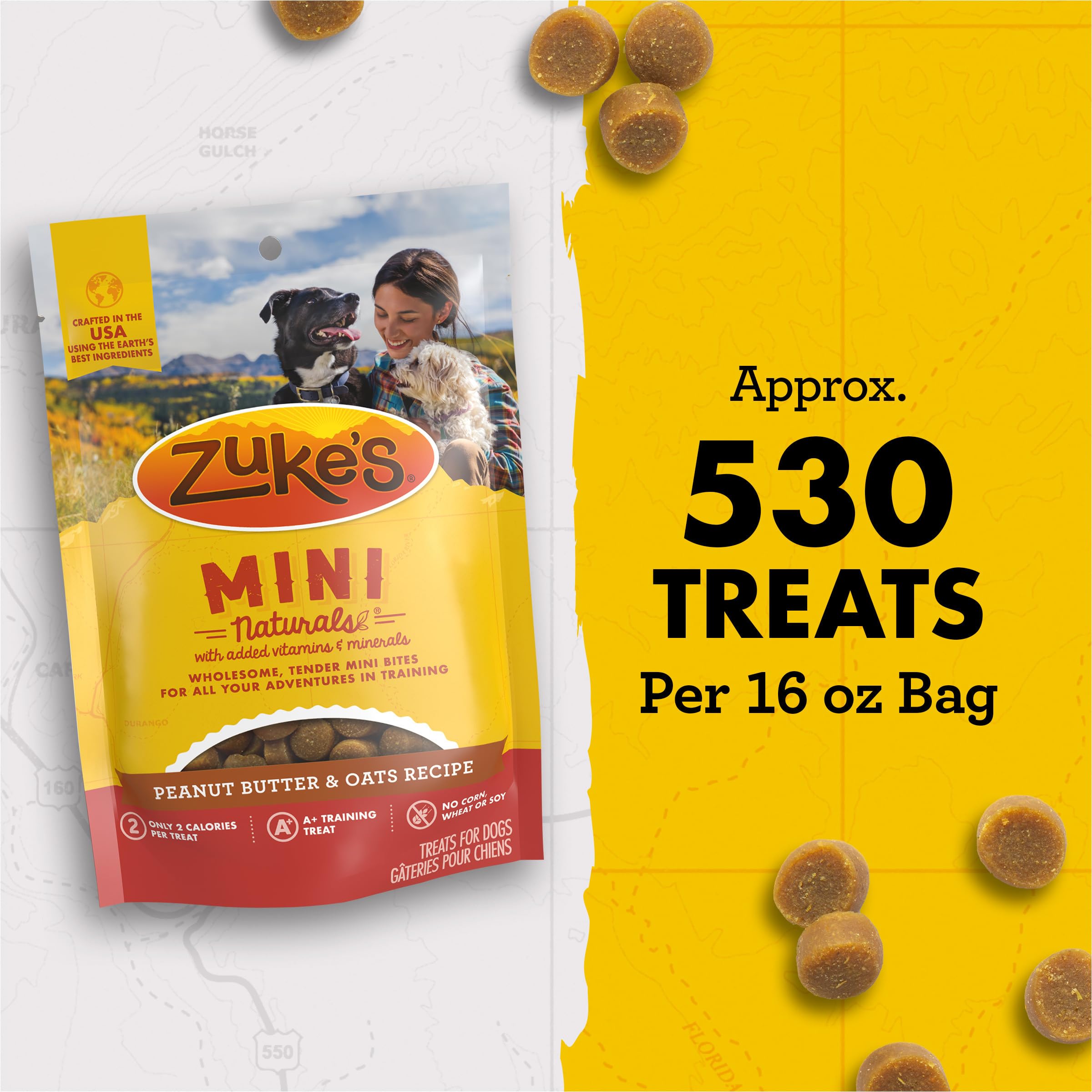Zuke s Mini Naturals Training Dog Treats Peanut Butter and Oats Recipe - 16 Oz Bag