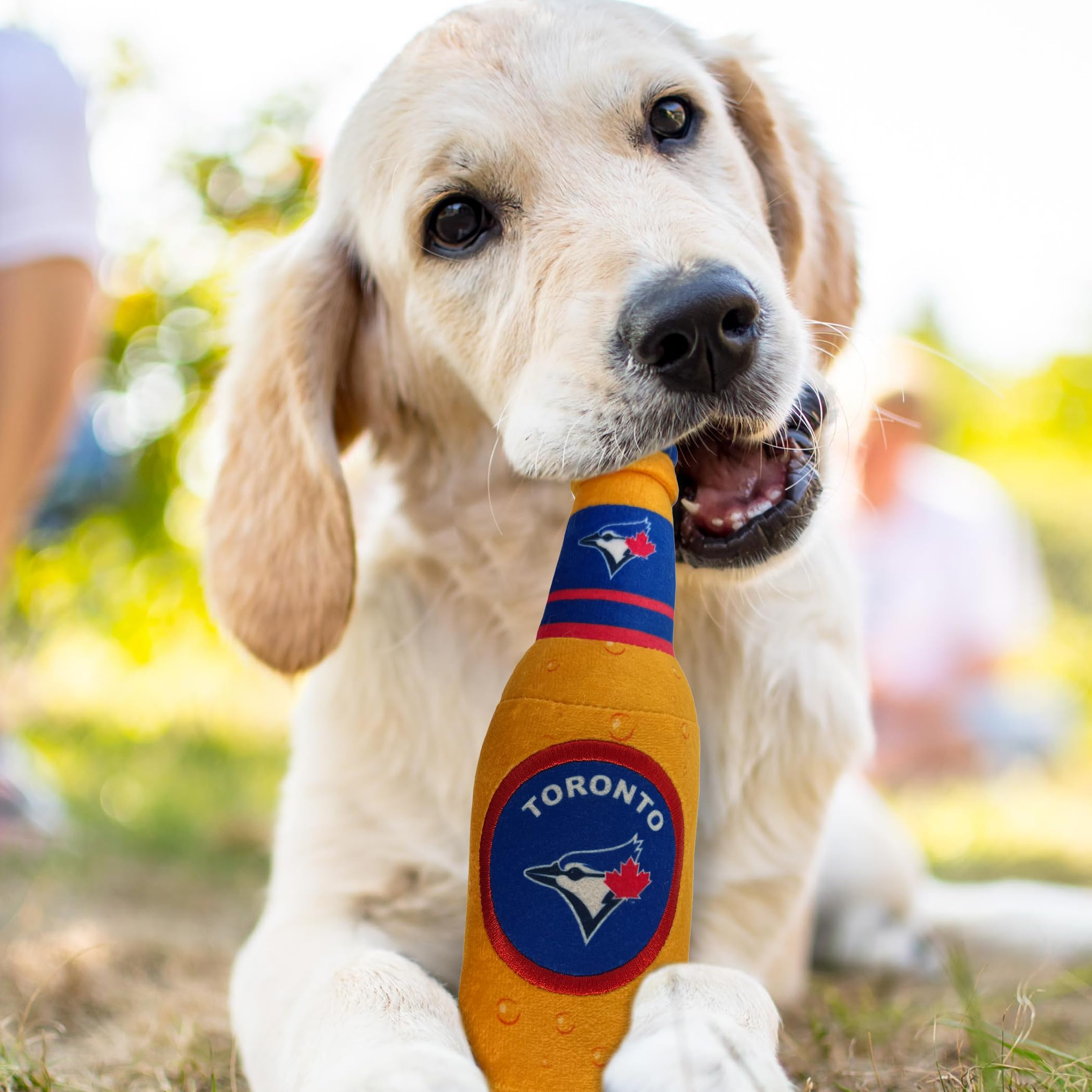 Pets First Mlb Toronto Blue Jays Stadium Beer Bottle Plush Dog Toy-Cutest Plush Toy For Dogs & Cats With Inner Squeaker & Premiu