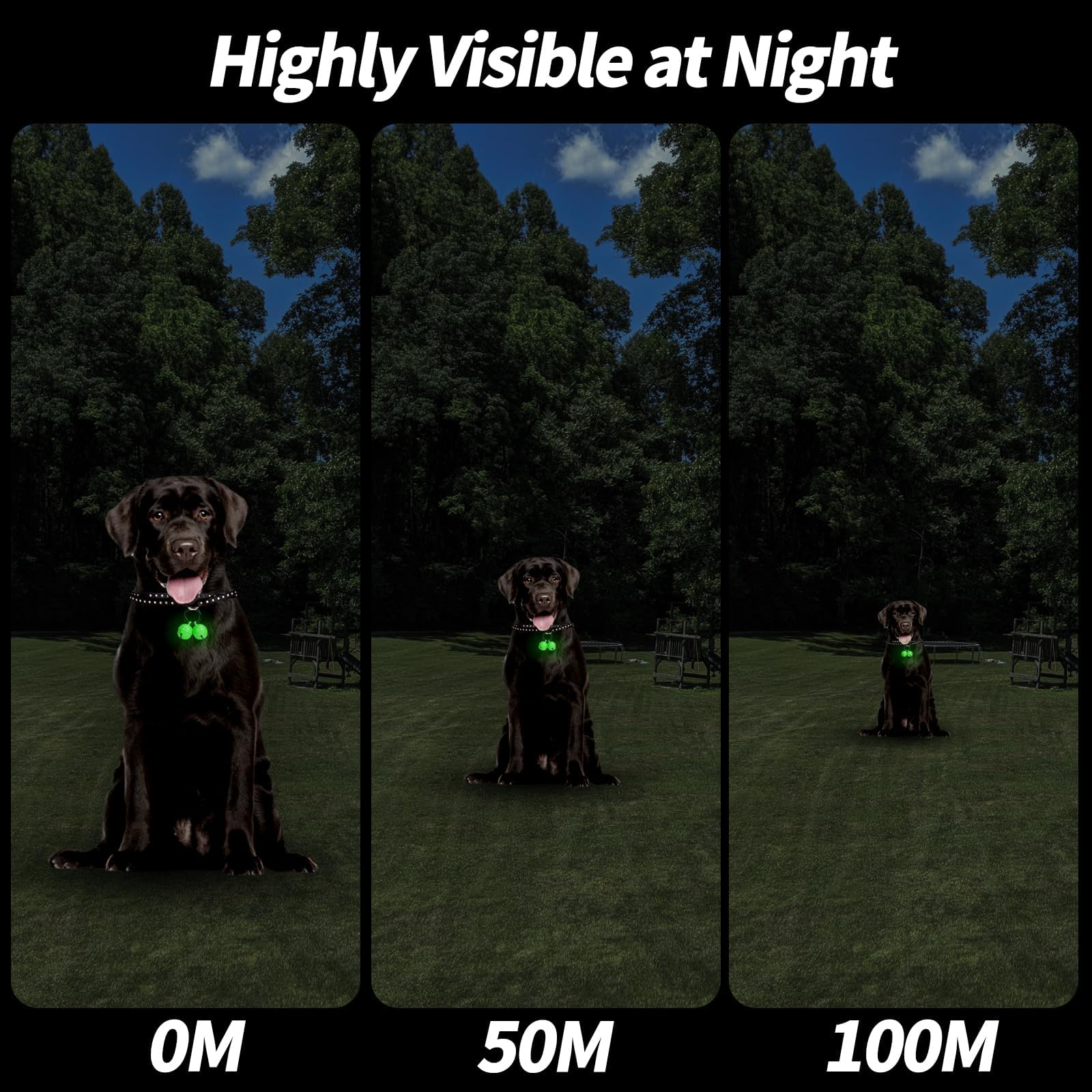 Whimsii Glow Bells for Dog Collar - Extra Loud Copper Bell for Medium to Large Dogs, Easy Clip Clasp, One Size, Small-Medium Breed