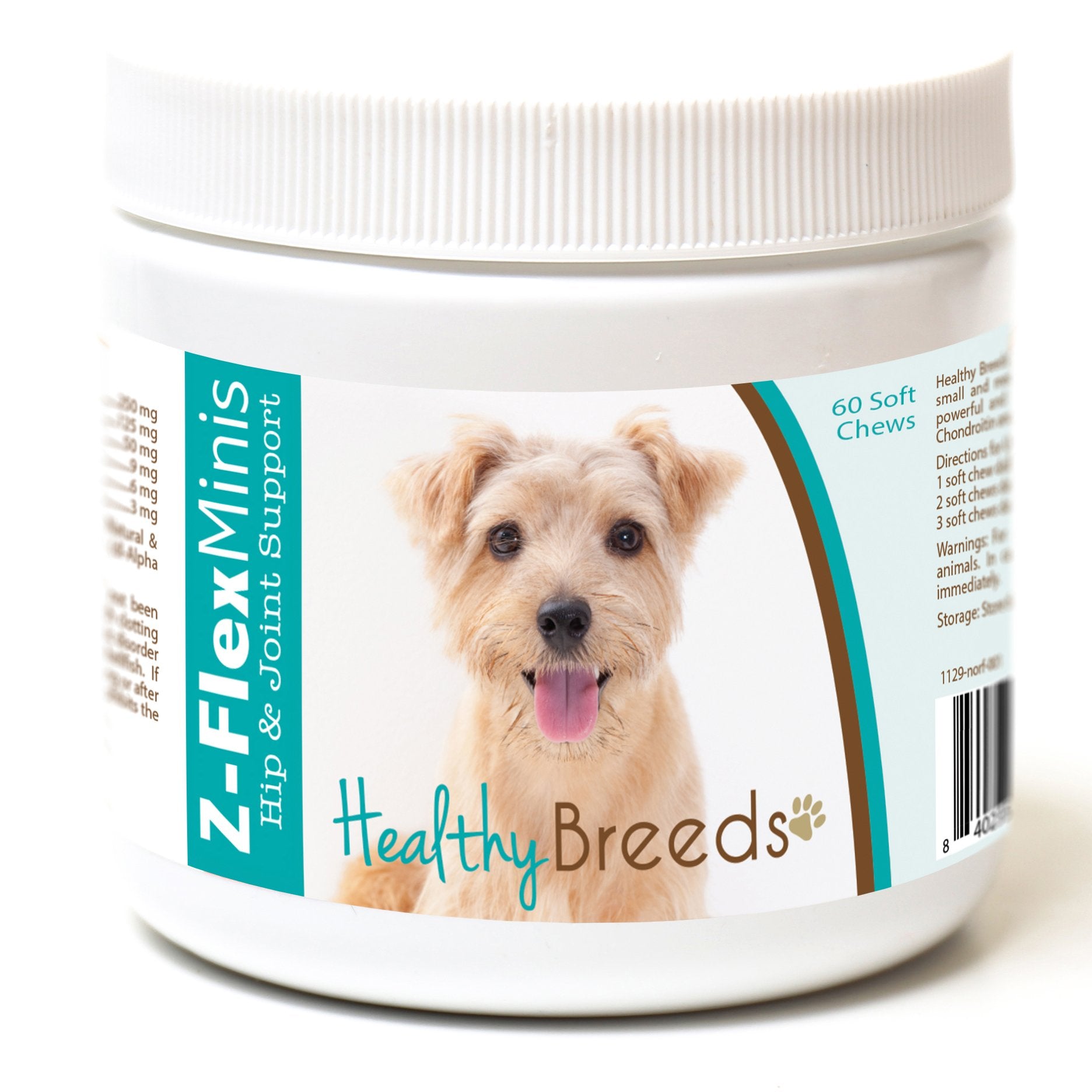Healthy Breeds Norfolk Terrier Z-Flex Minis Hip and Joint Support Soft Chews 60 Count