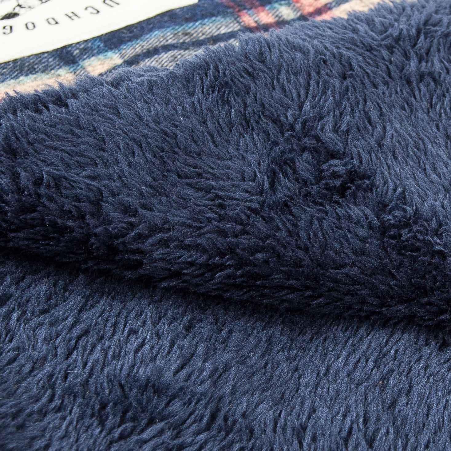 Touchdog  2-in-1 Tartan Plaided Dog Jacket with Matching Reversible Dog Mat - The Dog Coat Features Hook-and-Loop Closures and F