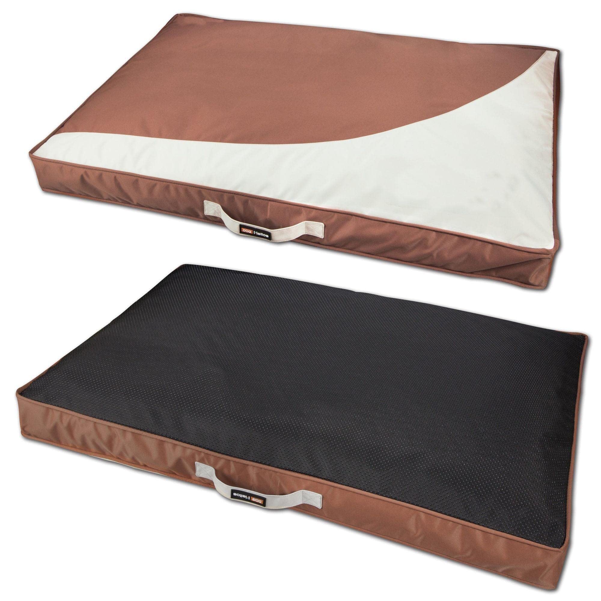 Dog Helios Immortaltrek Waterproof Rectangular Travel Dog Bed, Small, Brown