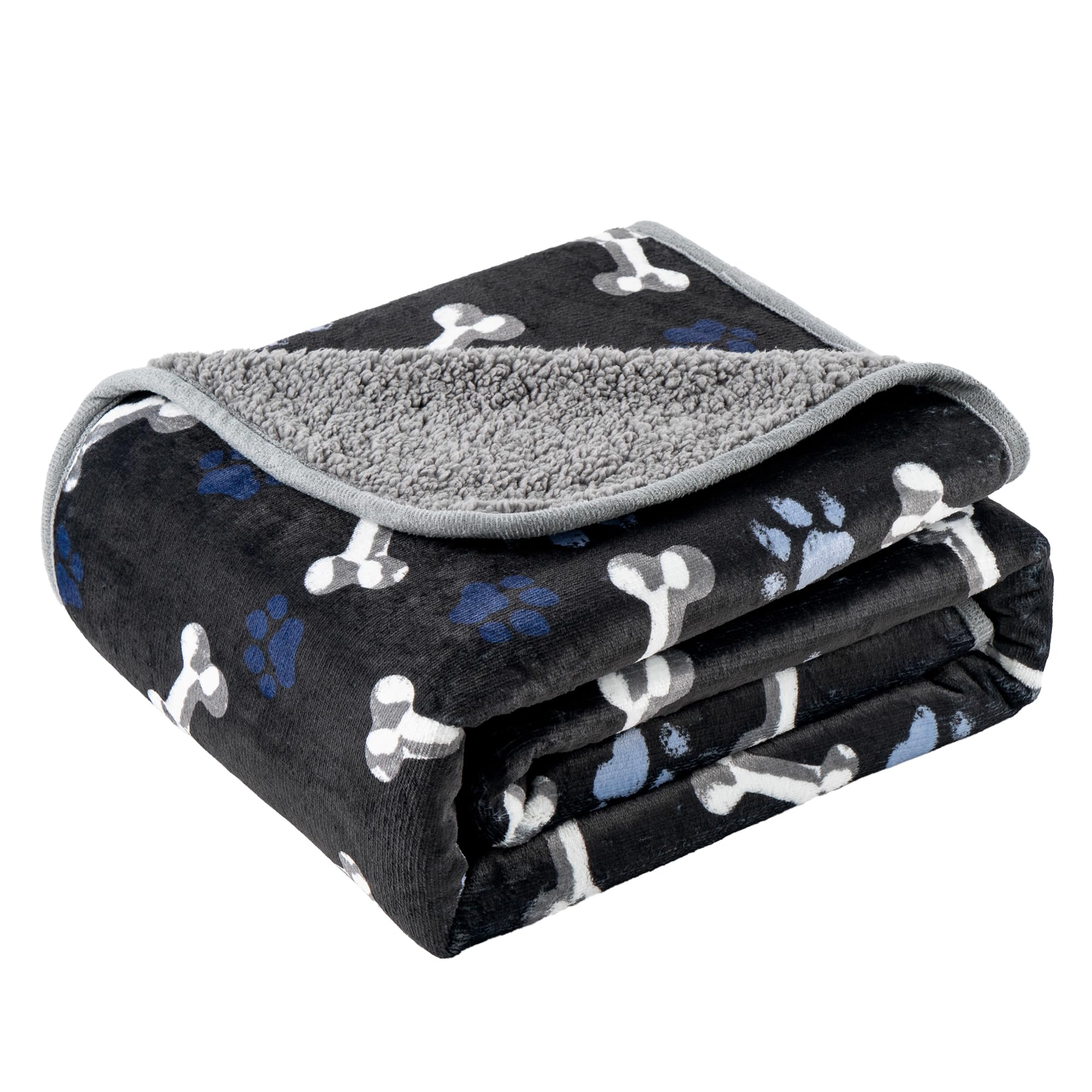 CAPT.SNOOZE Waterproof Dog Blankets Pet Blanket, Soft Fluffy Sofa Car Bed Protector, Reversible Sherpa Fleece Dog Blanket for La