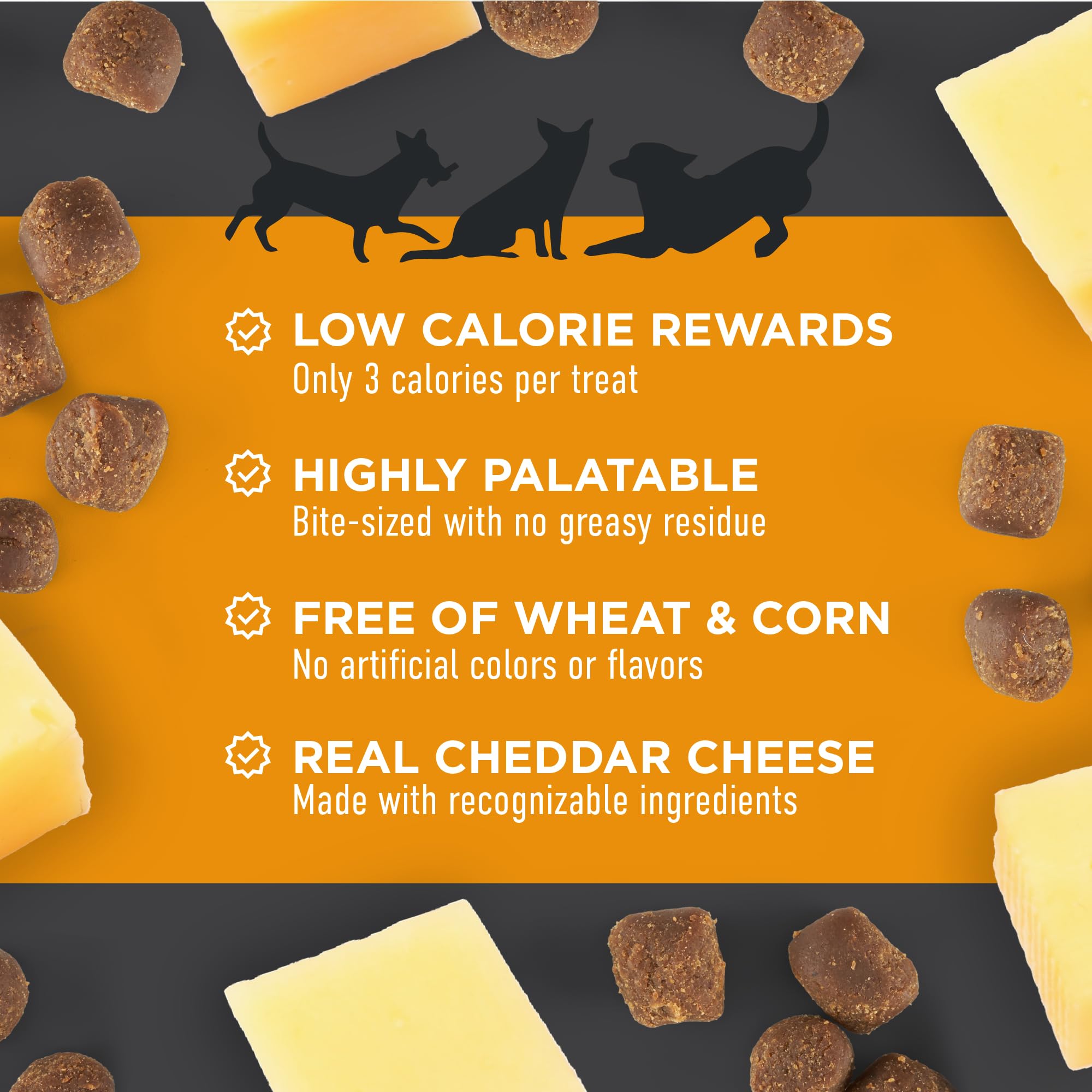 Cloud Star Tricky Trainers Soft & Chewy Dog Training Treats 5 oz Pouch, Cheddar Flavor, Low Calorie Behavior Aid with 130 treats