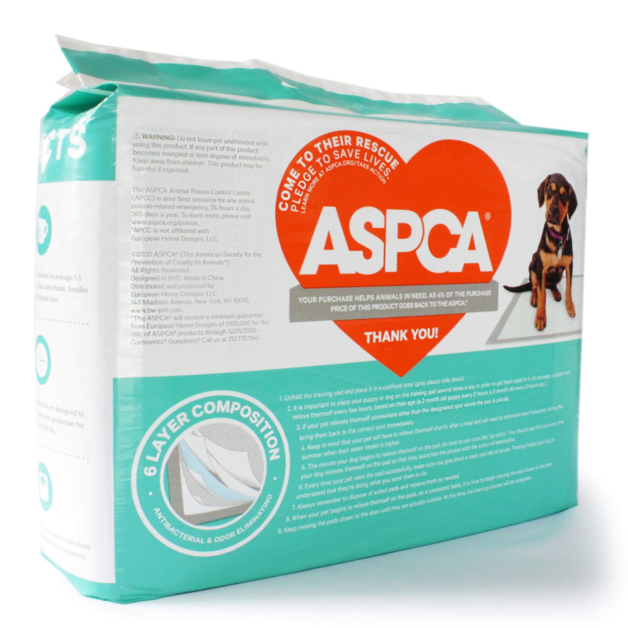 ASPCA Citrus Scented Training Pads, 22" x 22", Gray, 100 Pack, Model AS62931