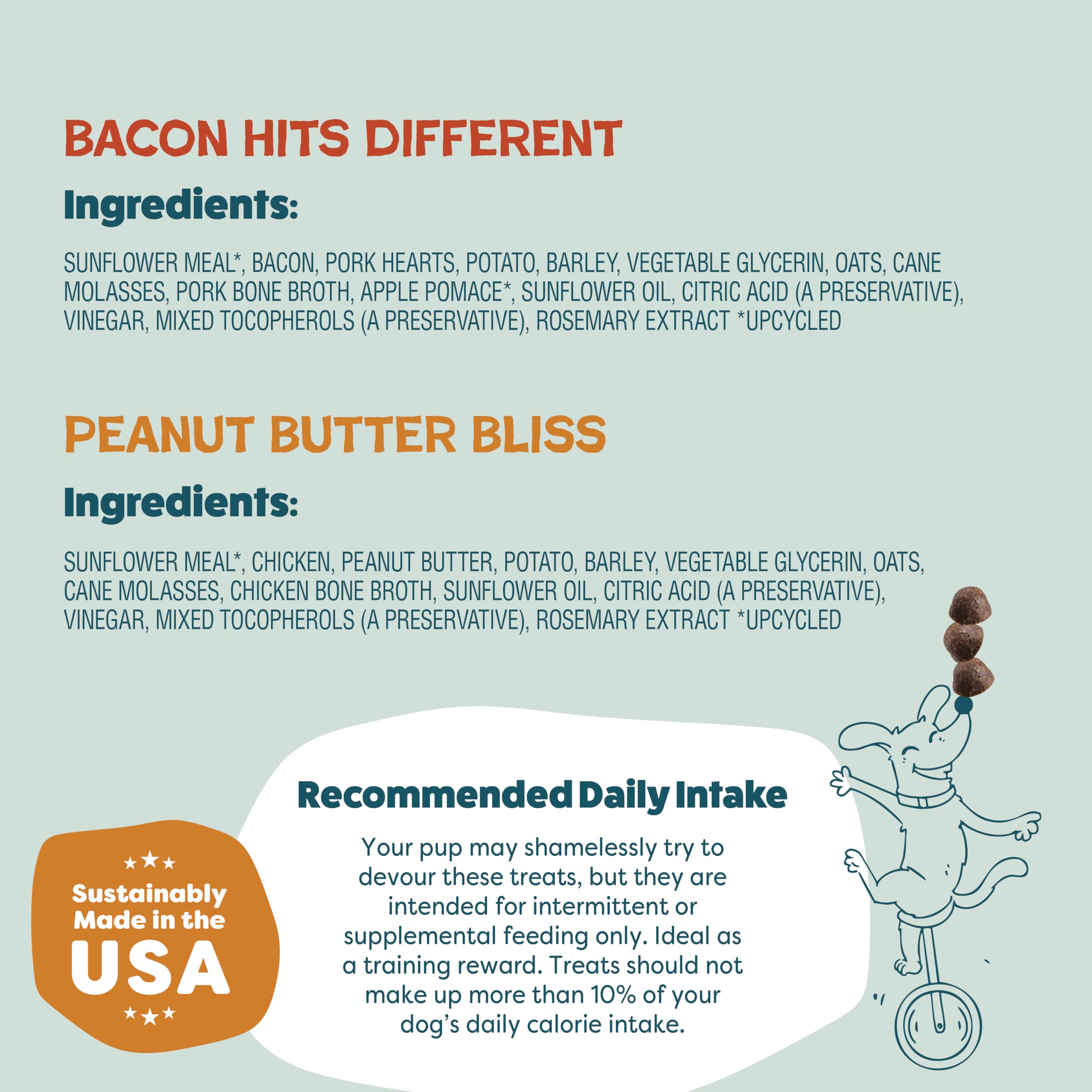 Shameless Pets Dog Training Treats Bacon/Apple and Chicken/Peanut Butter - Natural and Soft Puppy Treats with Collagen - Medium
