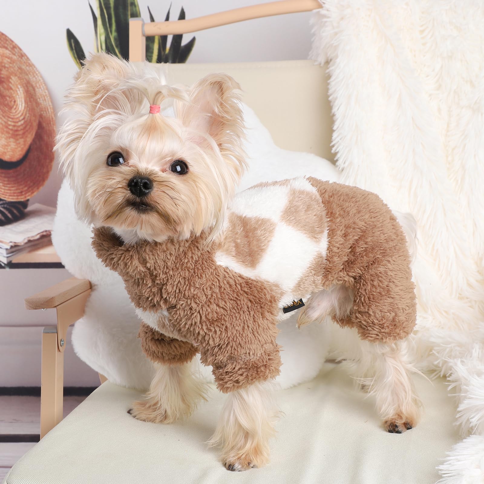 shifenmei Chihuahua Clothes Dog Sweaters for Small Dogs Girl Boy Warm Dog Pajamas Cute Pjs for Dogs Chihuahua Yorkie Clothes War
