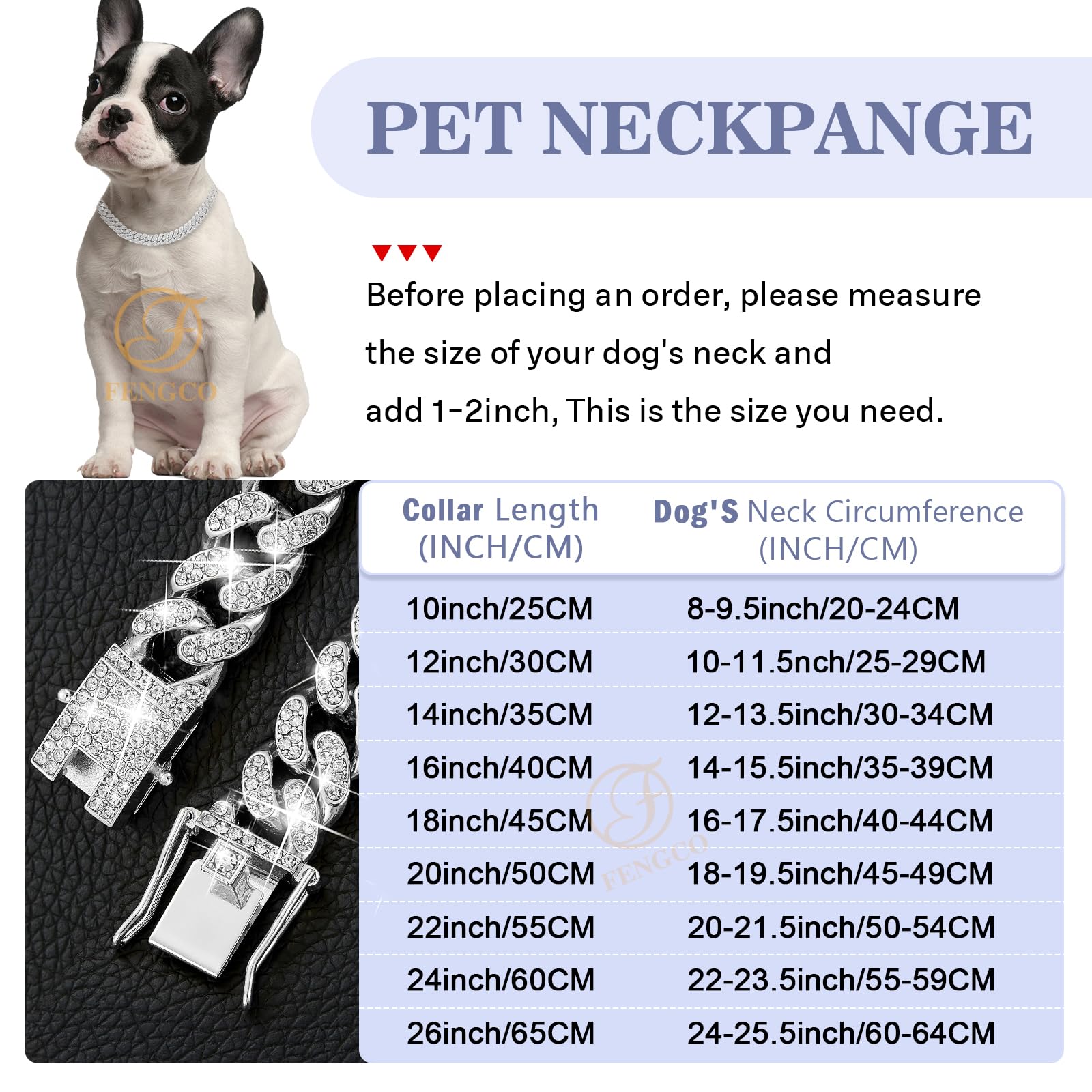 Silver Dog Chain Collar Diamond Cuban Link Dog Collar 13Mm Wide Dog Necklace Metal Cat Chain Pet Crystal Collar Jewelry Accessor