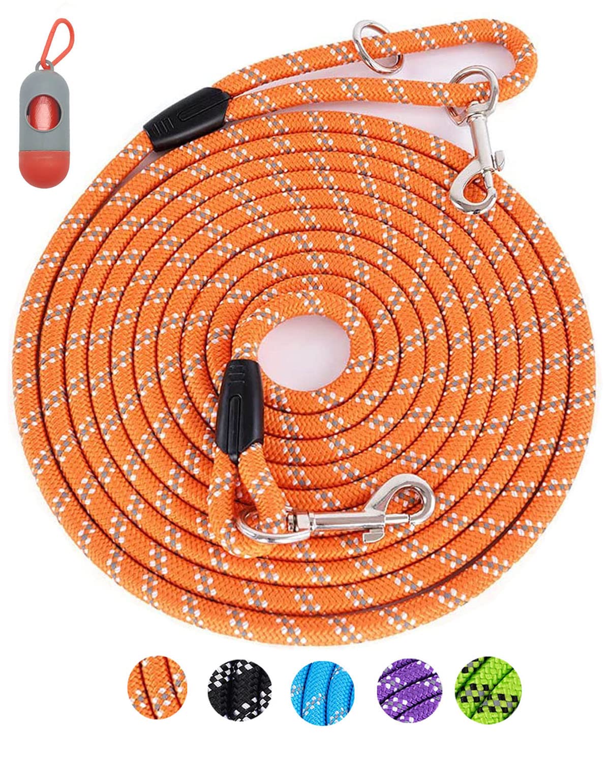 Long Dog Leash For Dog Training 10Ft/16Ft/30Ft/50Ft/100Ft, Reflective Threads Check Cord Dog Leash, Heavy Duty Dog Lead For Larg