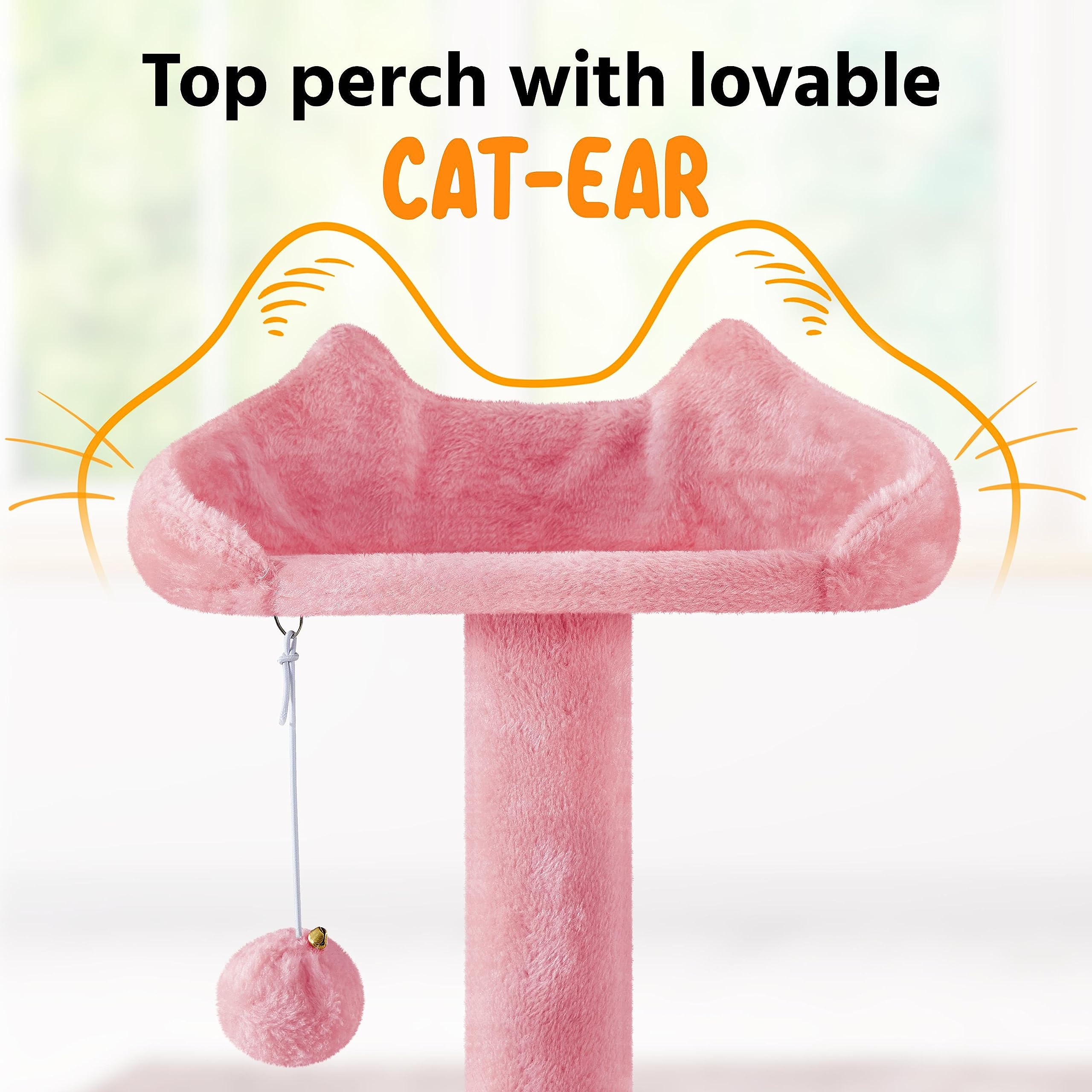 Yaheetech Xl Cat Tree, 80In Multi-Level Tower W/Scratching Posts, Double Cat Condo, Perched Platforms & Dangling Balls, Activity
