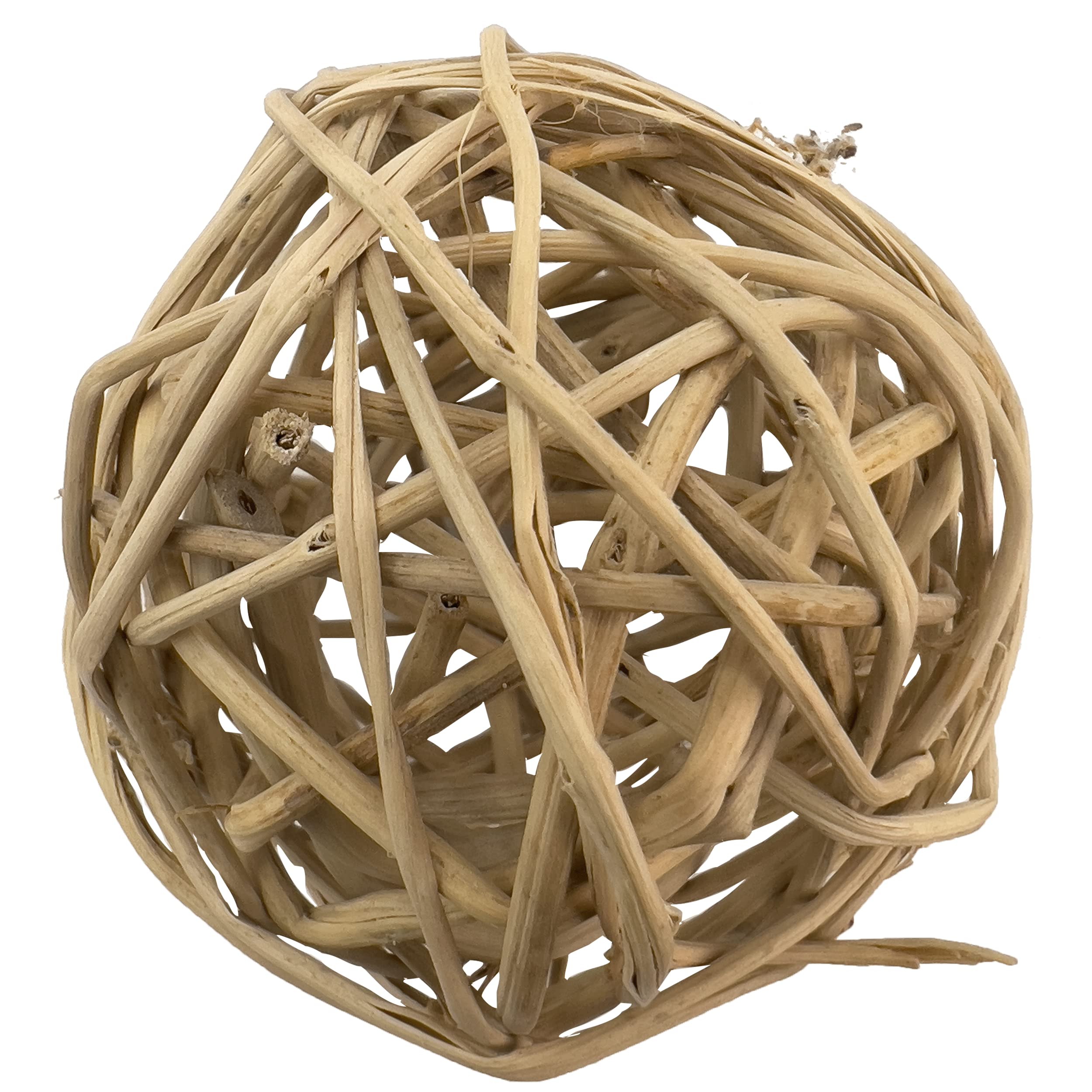 5055 Medium Natural Vine Balls Pk8 - Handwoven Natural Rattan Vine Balls, Easy To Chew And Break, Stuffable, Lightweight, Great
