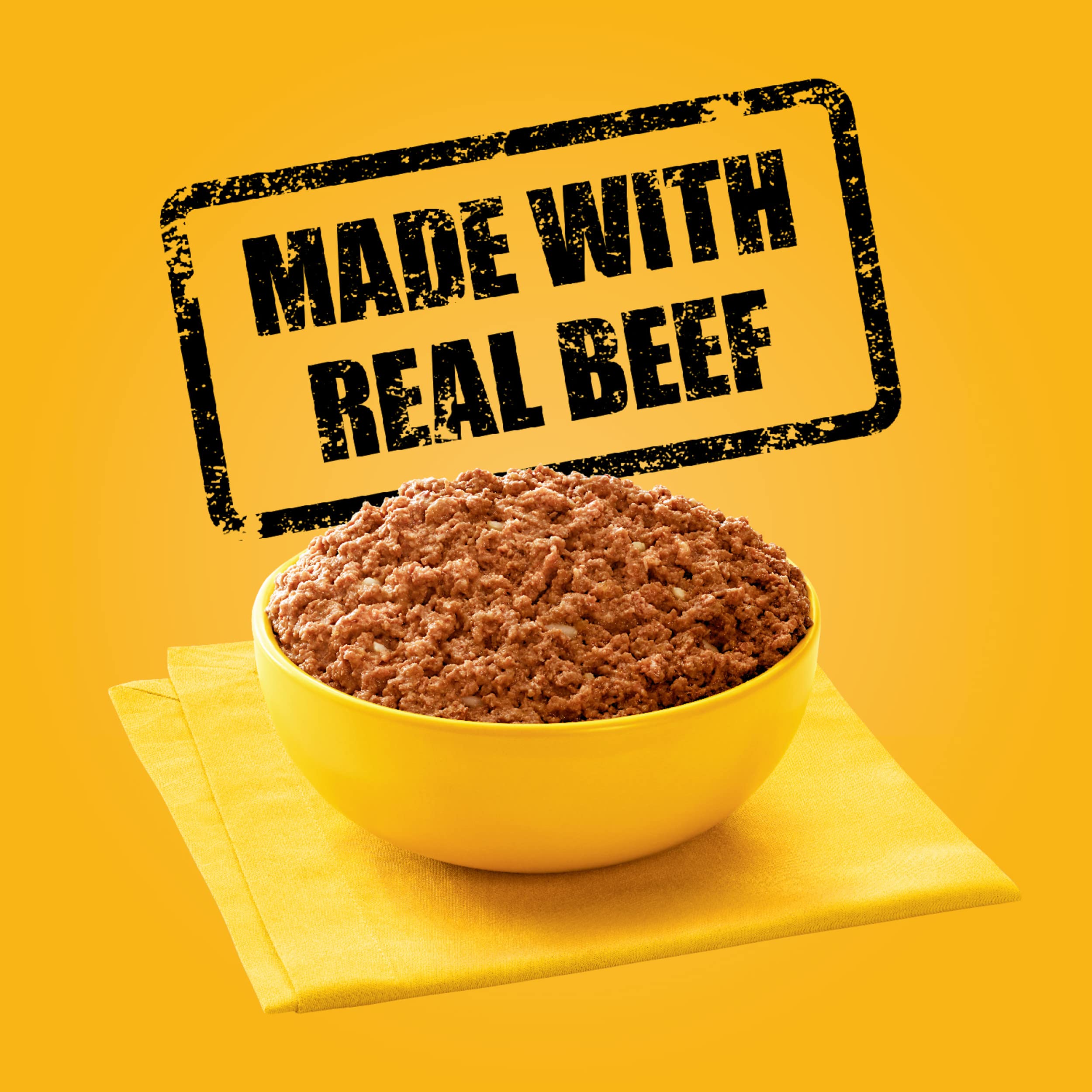 PEDIGREE Chopped Ground Dinner T-bone Steak Flavor Wet Dog Food 13.2 Ounces (Pack of 12)