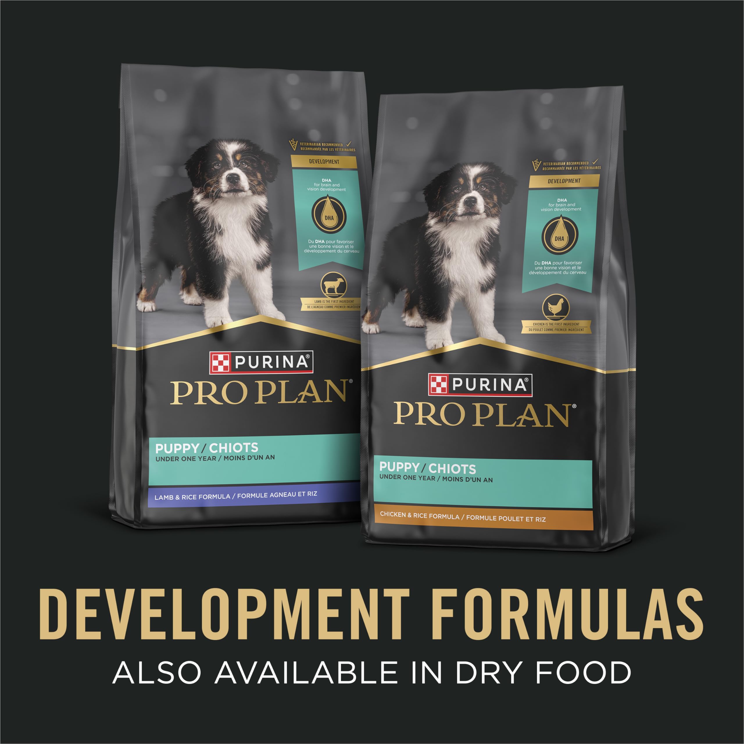 Purina Pro Plan Wet Puppy Food Pate, Wet Food Classic Chicken and Rice Entr  e - (Pack of 12) 13 oz. Cans