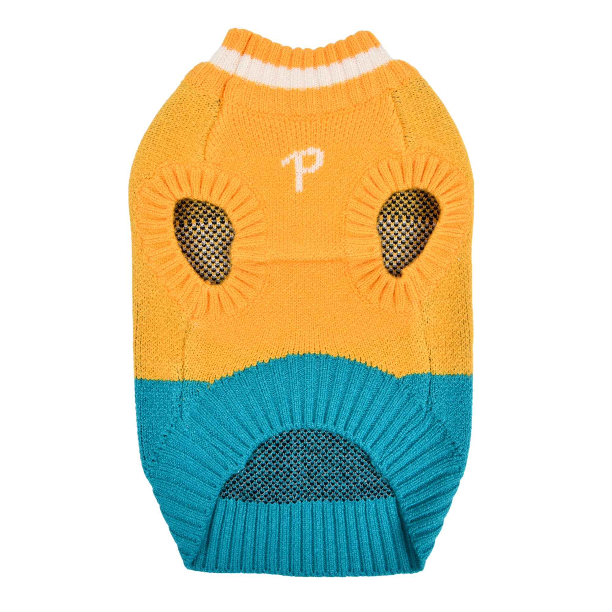 Puppia Bruno Dog Knit Sweater Winter Season For Small And Medium Dogs, Yellow, Large