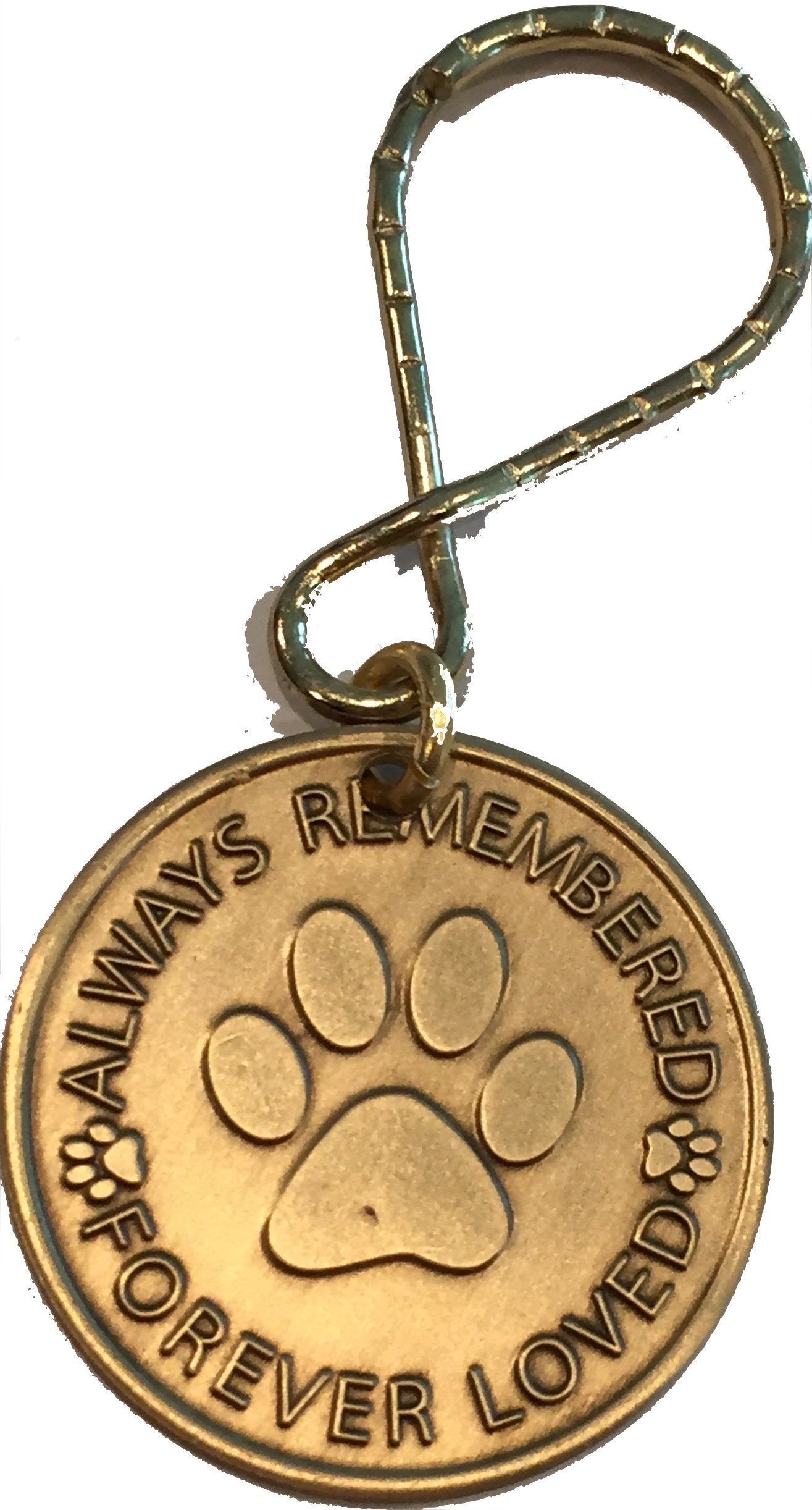 Personalized Pet Name Memorial Keychain Engraved Always Remembered Forever Loved Token