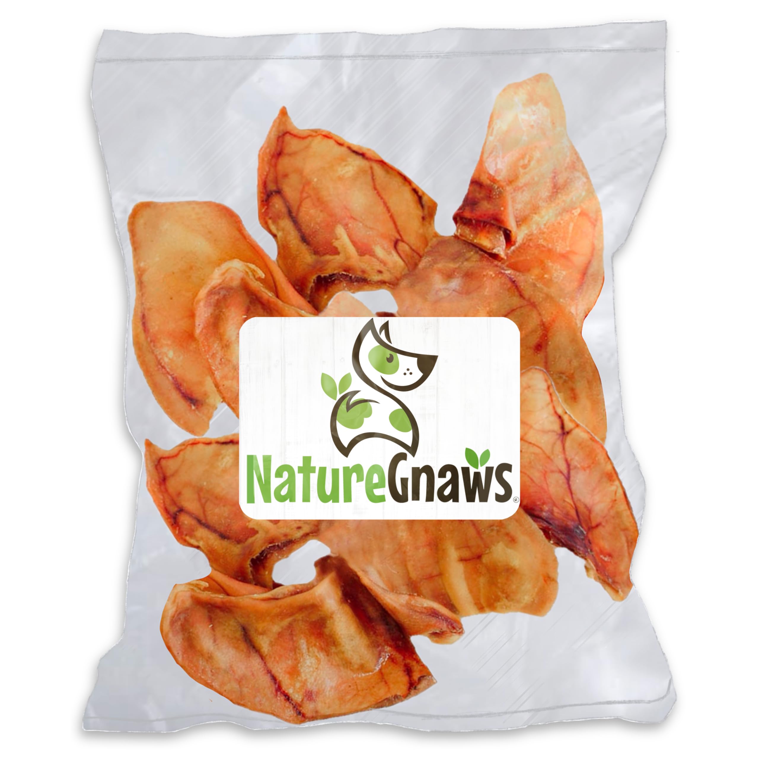 Nature Gnaws Pig Ears for Dogs (15 Count) - Thick Long Lasting for Aggressive Chewers and Large Dogs - Natural Pork Dog Chew Bon