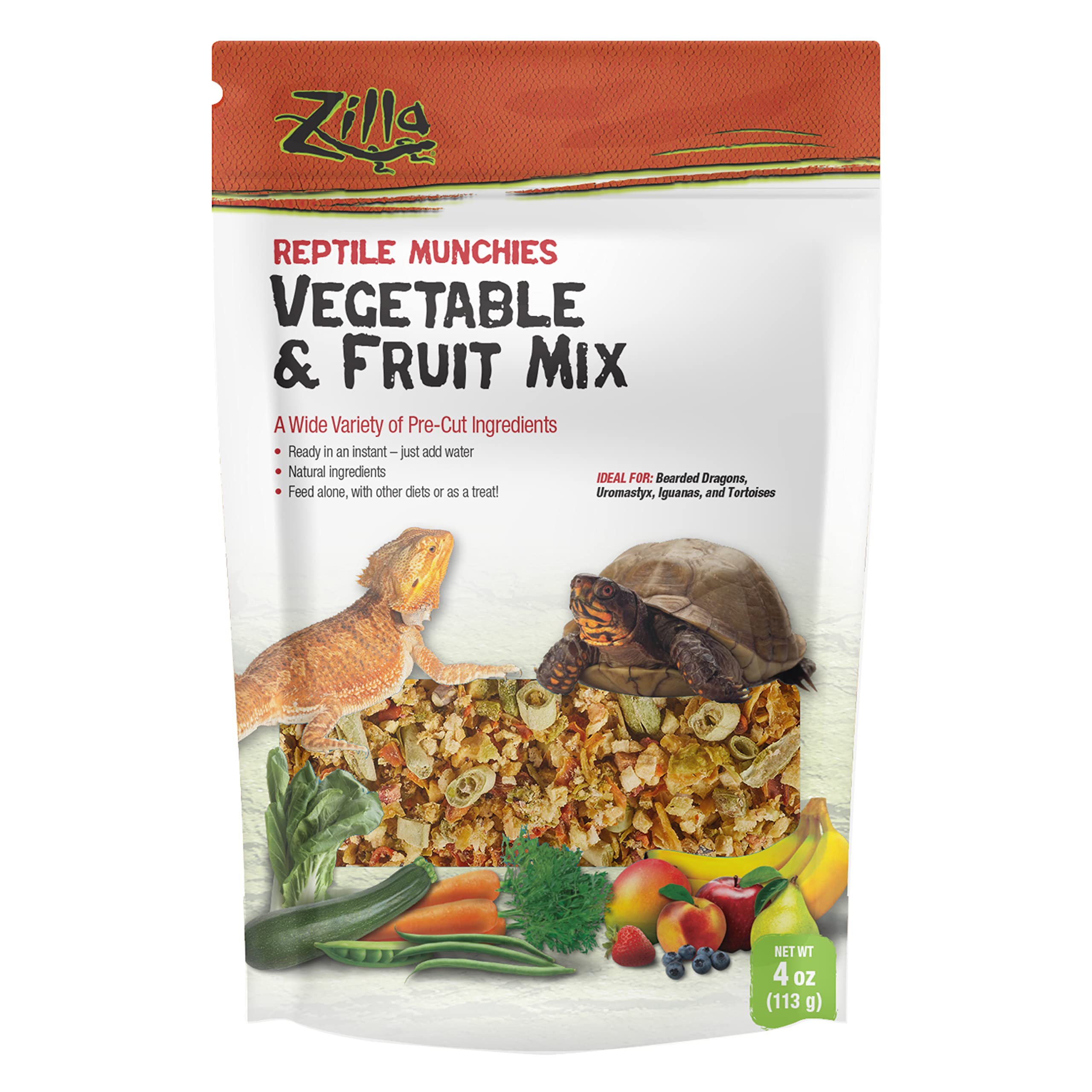 Zilla Reptile Munchies Vegetable and Fruit Mix 4 oz.