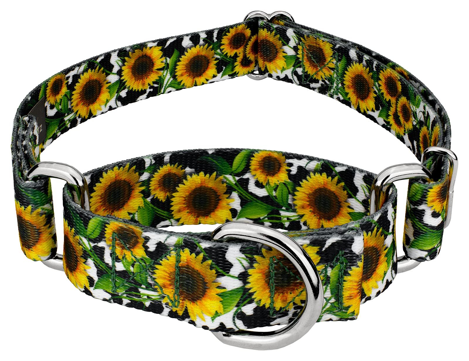Country Brook Petz - Dairy Fields Martingale Dog Collar - Country And Western Collection Featuring Rustic Designs (1 Inch, Large