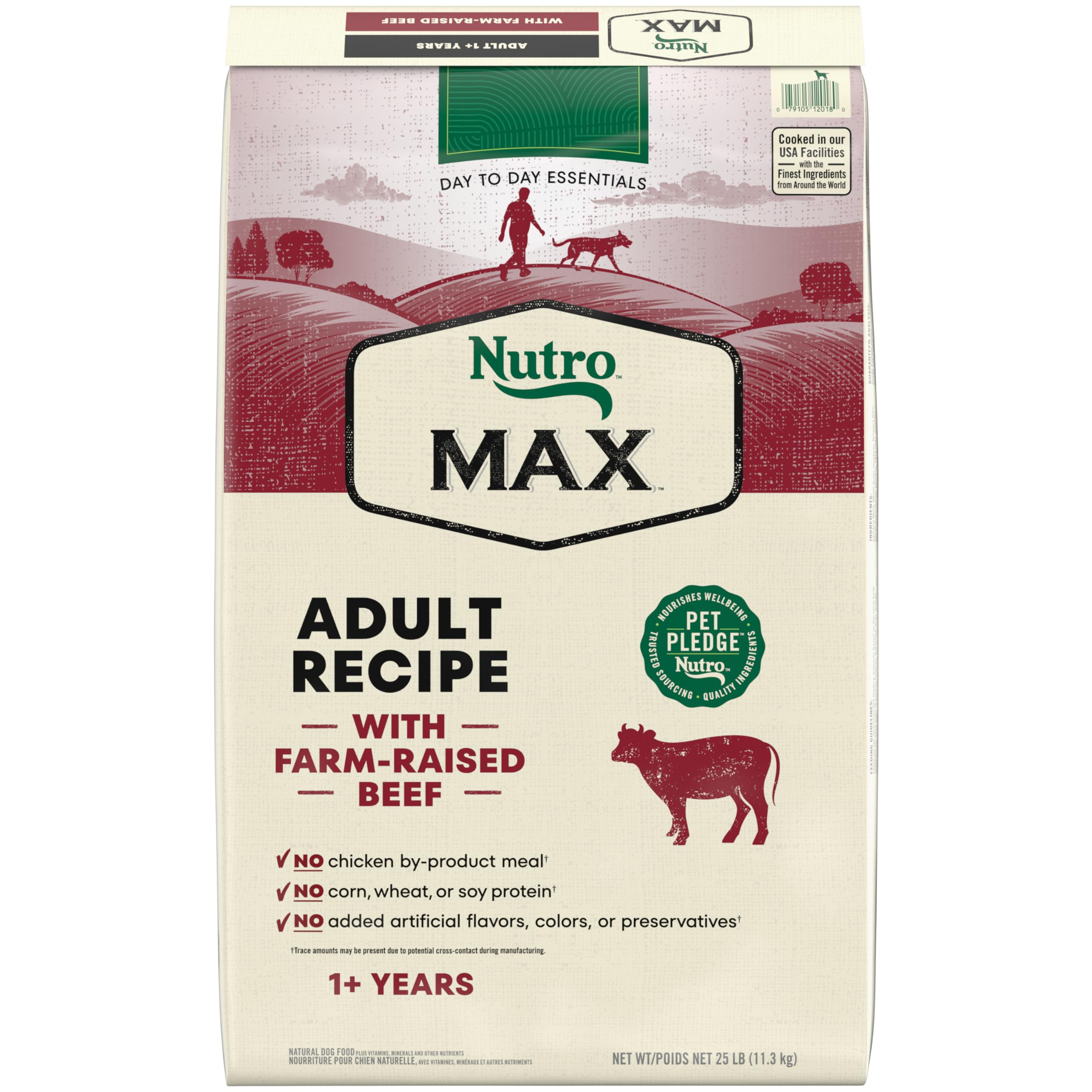 Nutro Max Adult Dry Dog Food with Beef, 25 lb. Bag