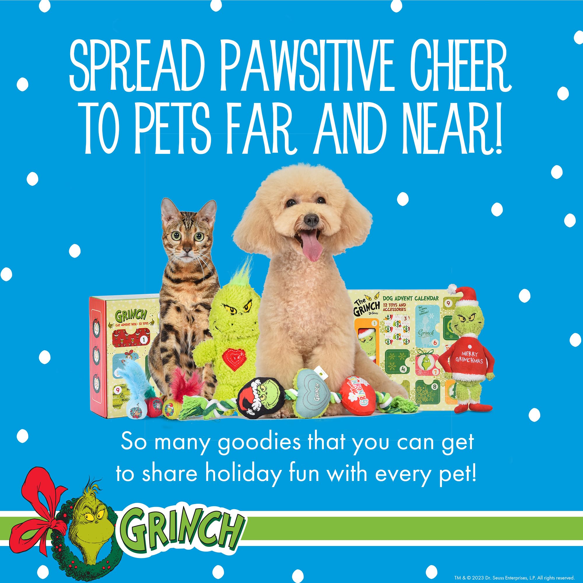 Dr. Seuss For Pets How The Grinch Stole Christmas 14” Grinch Rope Toy For Dogs | Squeaky Dog Toys, Rope Dog Toys, Holiday Toys For Dogs, Pet Christmas Stocking Gifts | The Grinch Dog Toys