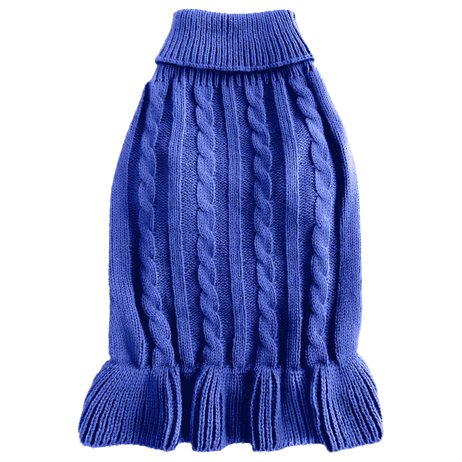 Chborchicen Small Dog Sweaters Knitted Pet Cat Warm Dog Sweatshirt Winter Clothes Kitten Puppy Sweater (S, Dress-Dark Blue)
